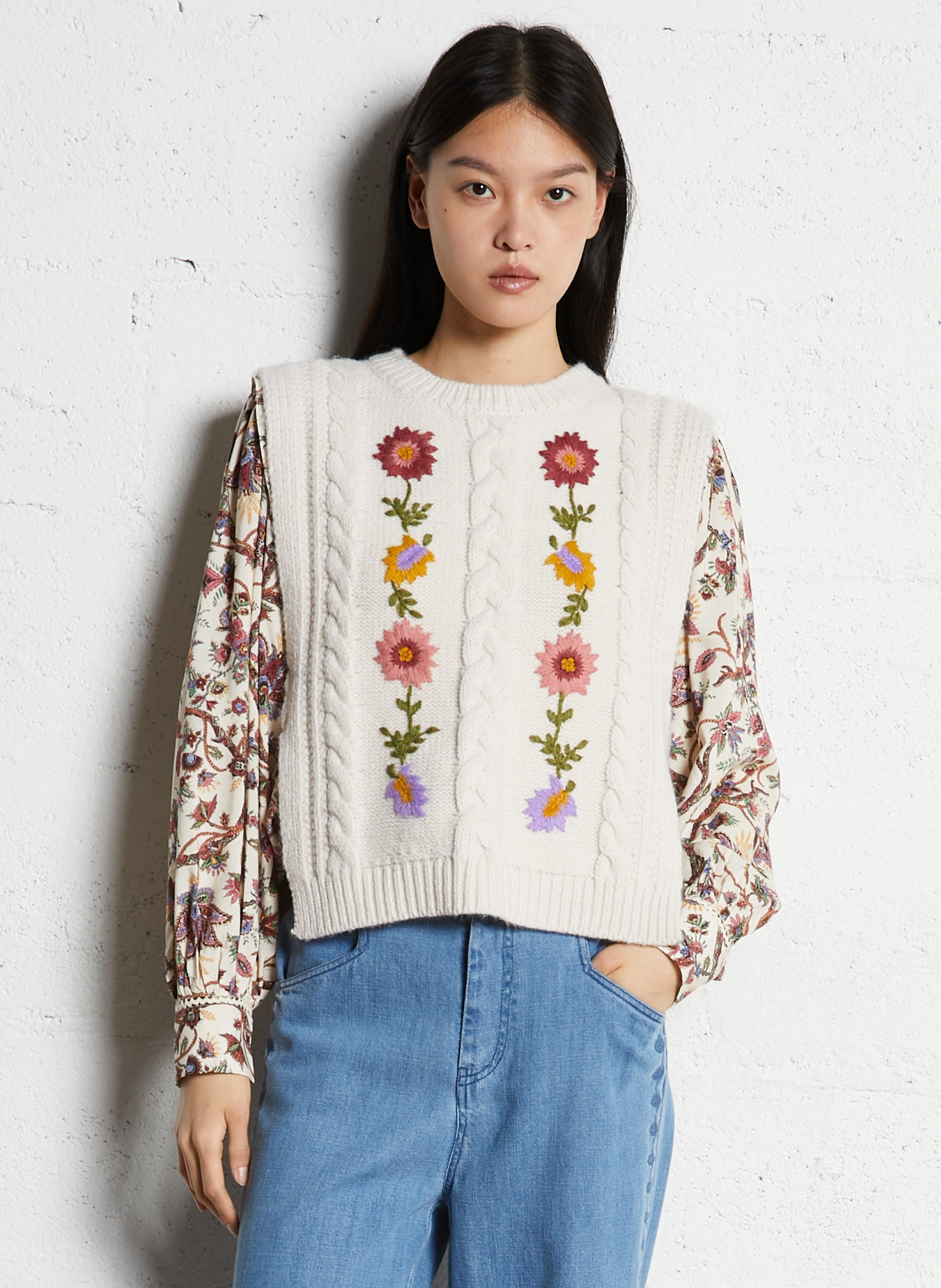 High-neck sweater LOUISE MISHA Beige
