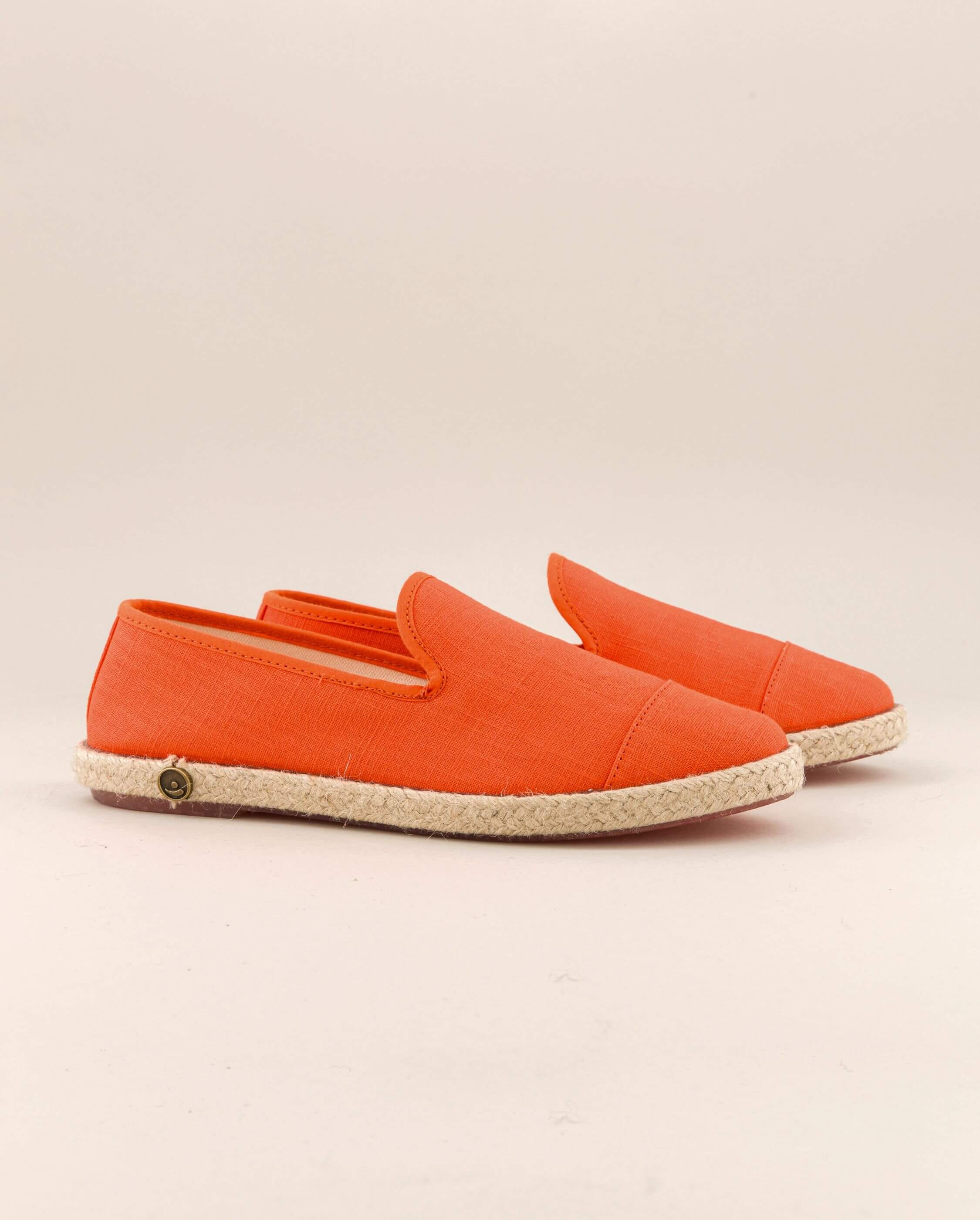 Women's linen espadrille, orange ANGARDE Orange