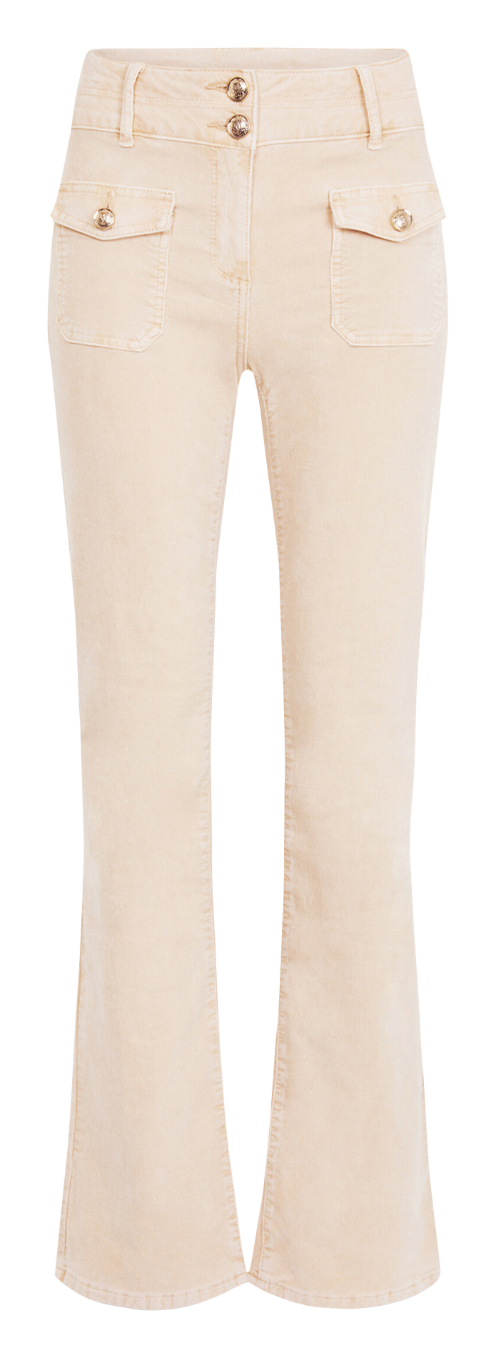 Rechte ribbroek MORGAN Beige