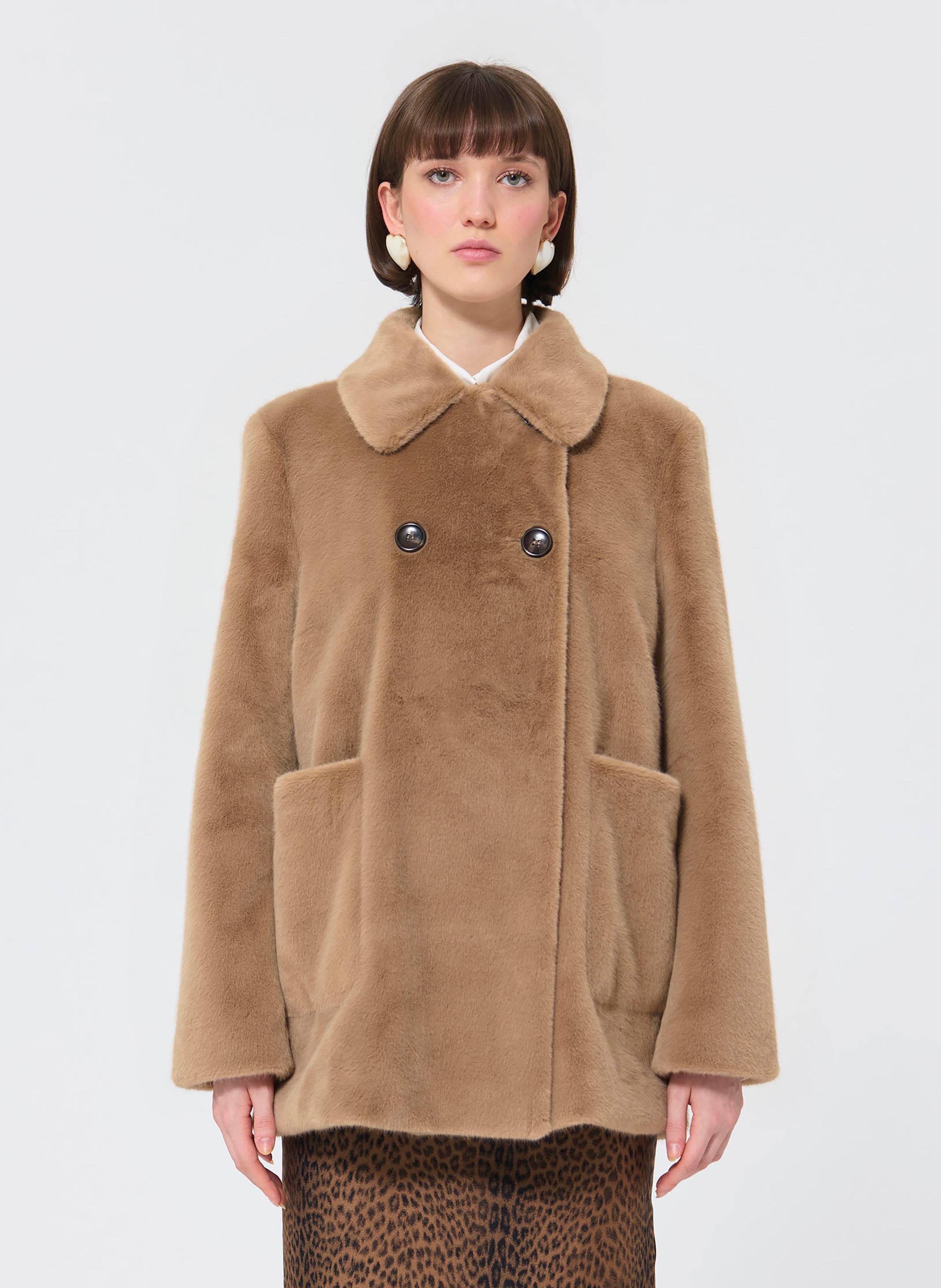 Jacket with classic collar TARA JARMON Beige