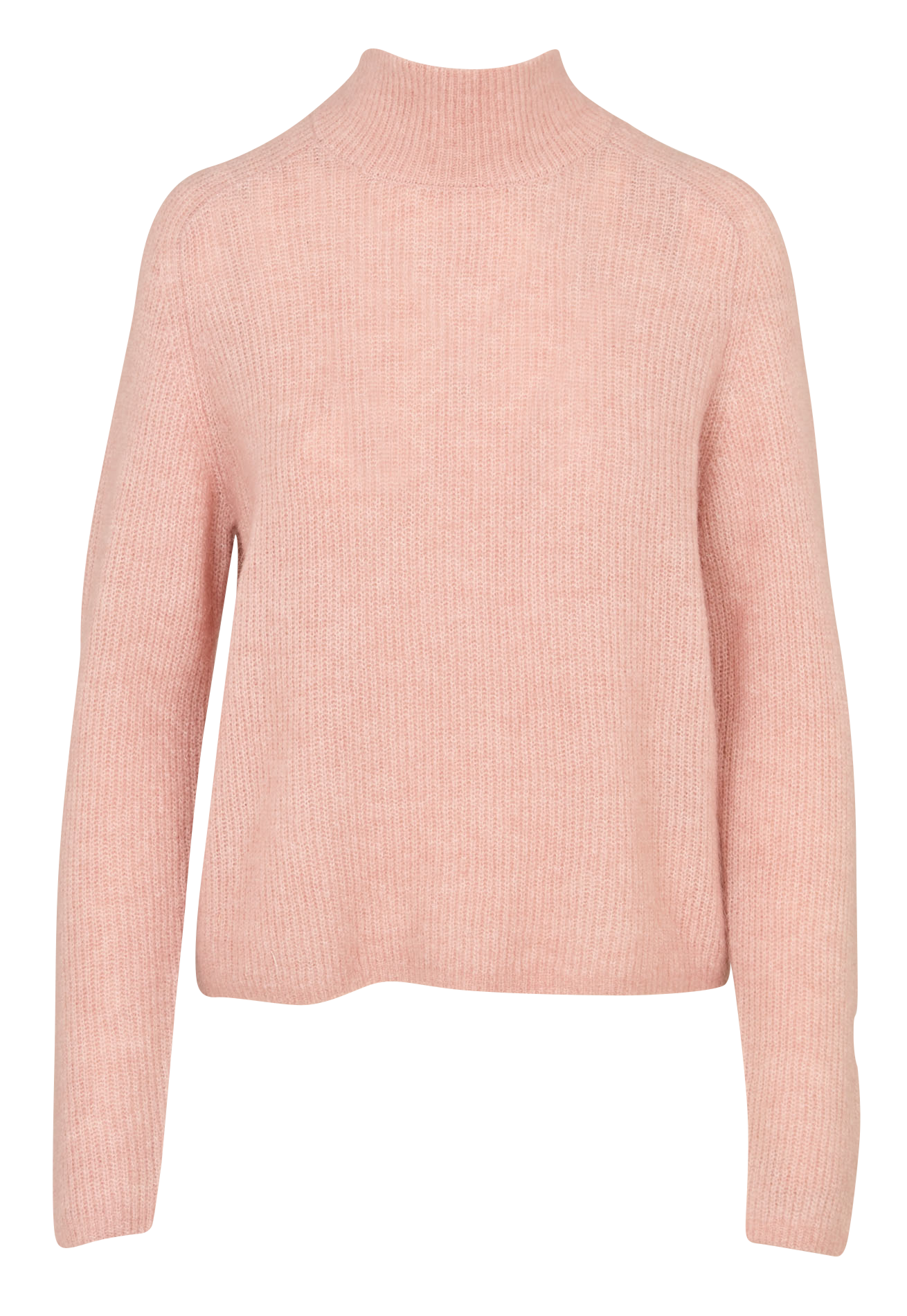 Pull col roulé uni en laine mélangée JC SOPHIE Rose