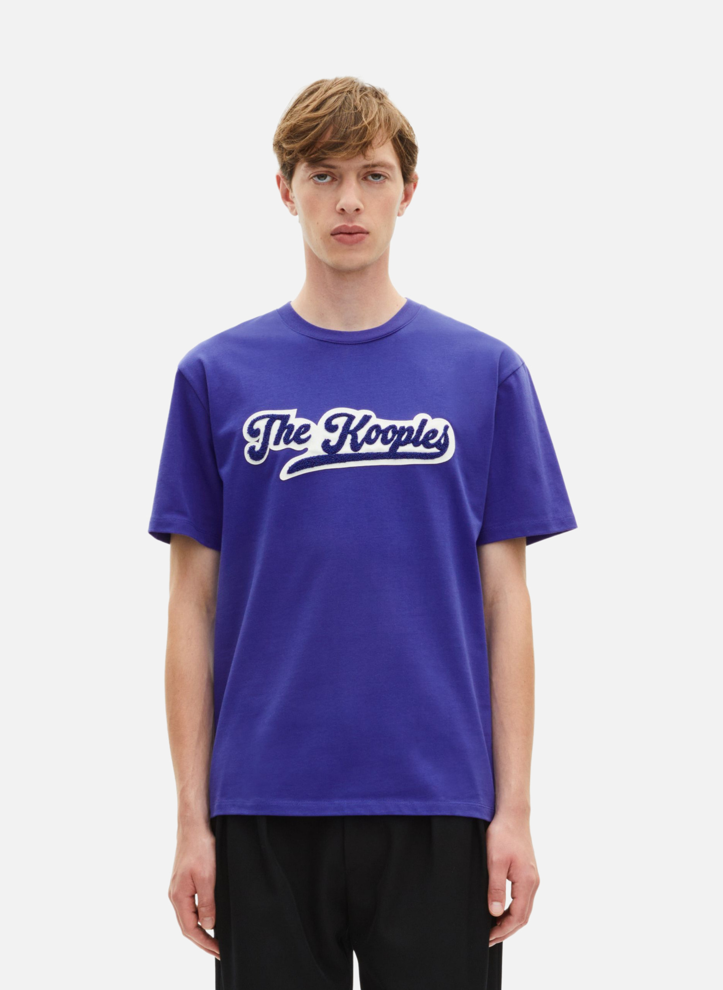 T-shirt with patch THE KOOPLES Blue