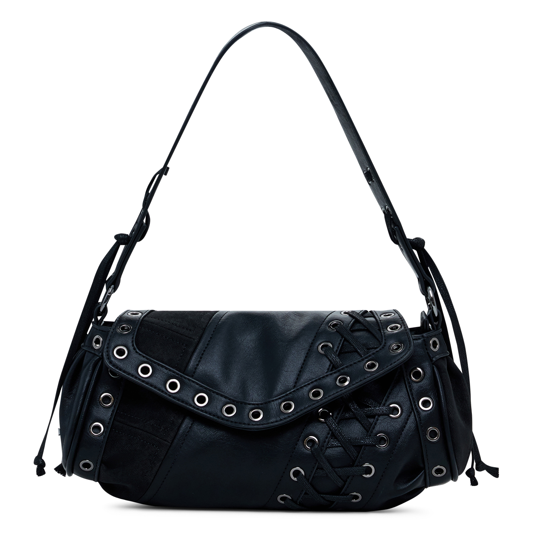 Sac baguette effet cuir à clous DESIGUAL Noir