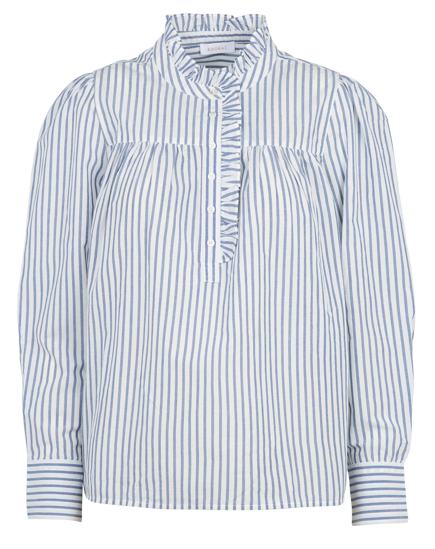 Blouse oversize en coton rayé KOOKAI Bleu