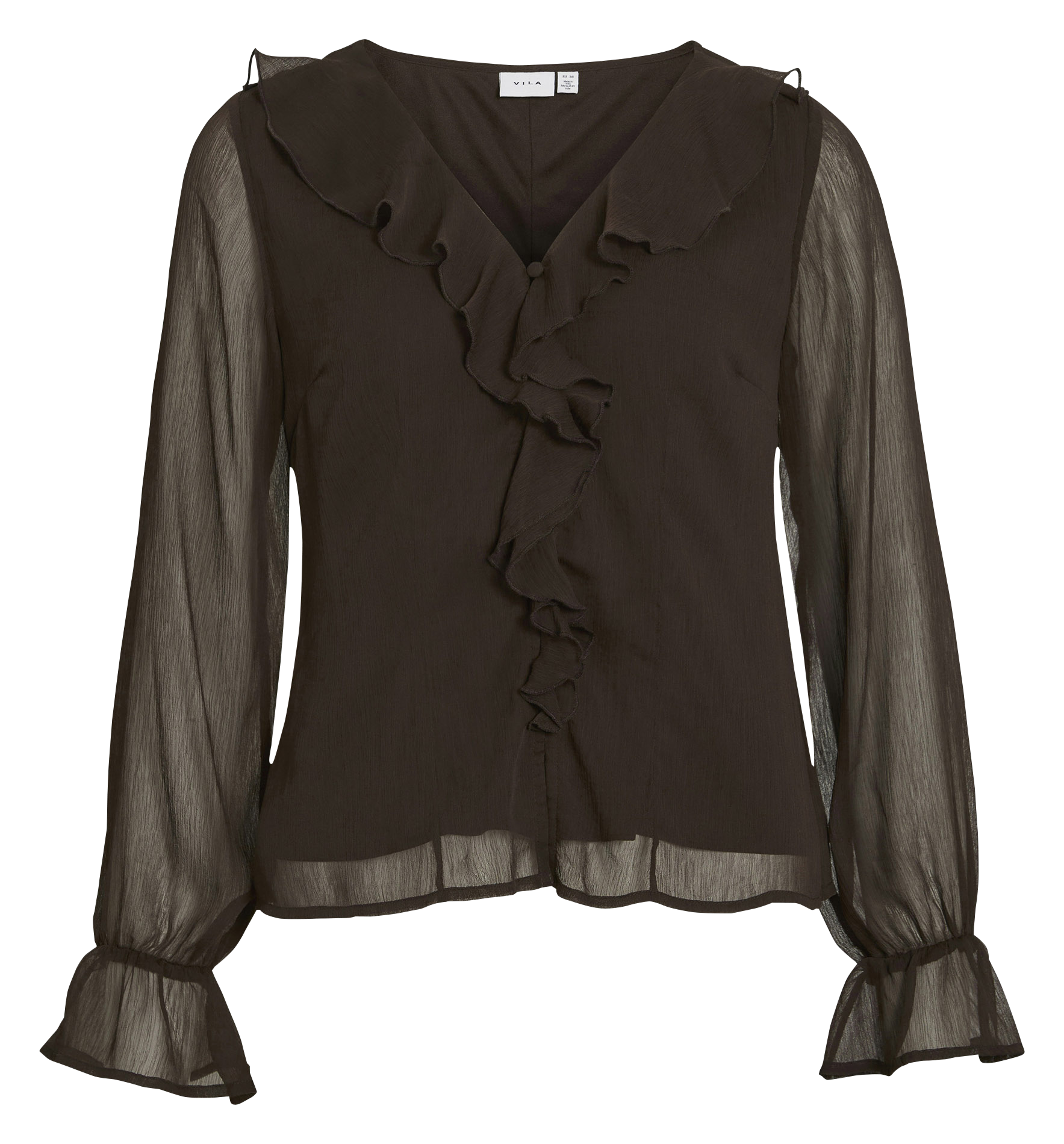 V-neck blouse VILA Brown