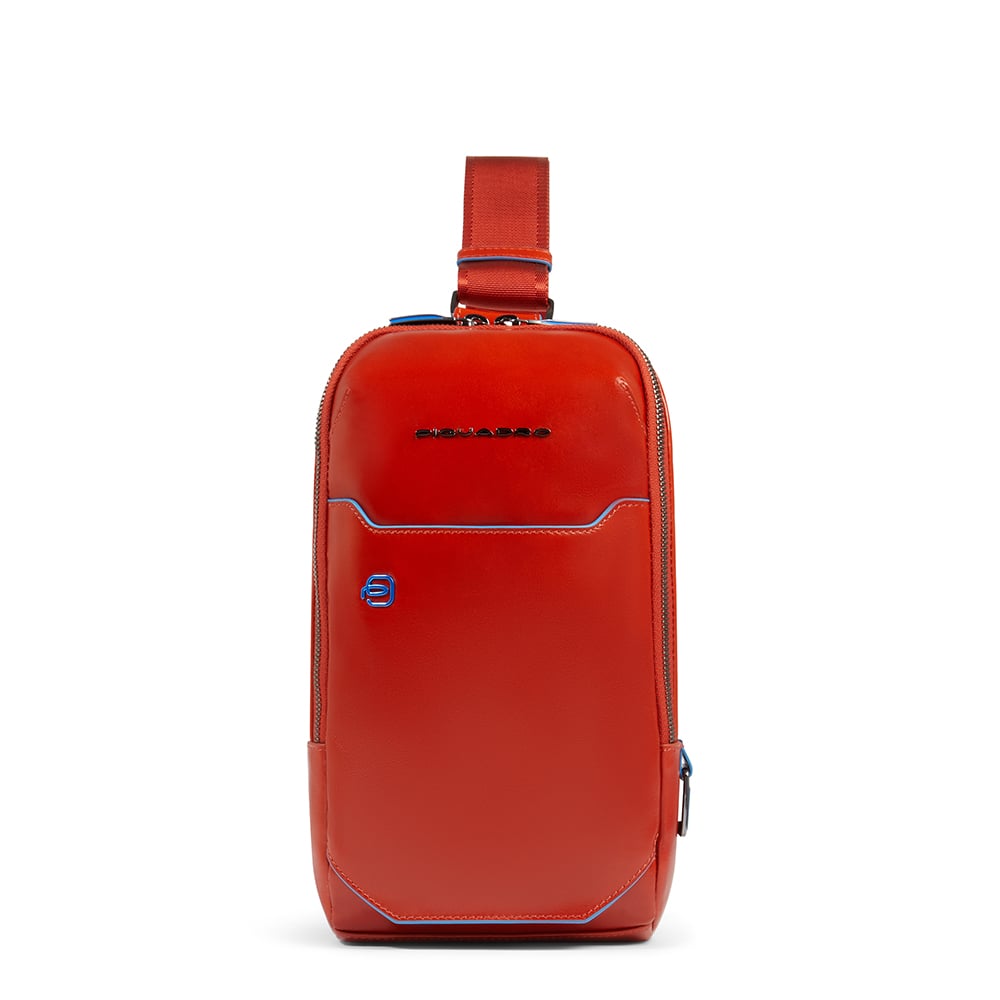 Customizable leather chest bag for iPad® mini PIQUADRO Brown