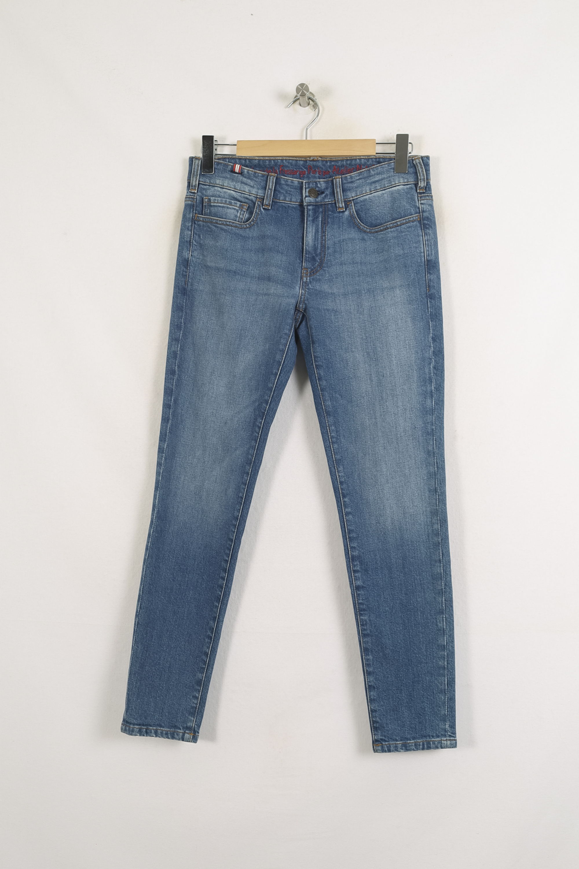 Cropped slim jeans with studs INES DE LA FRESSANGE - Seconde main Blue