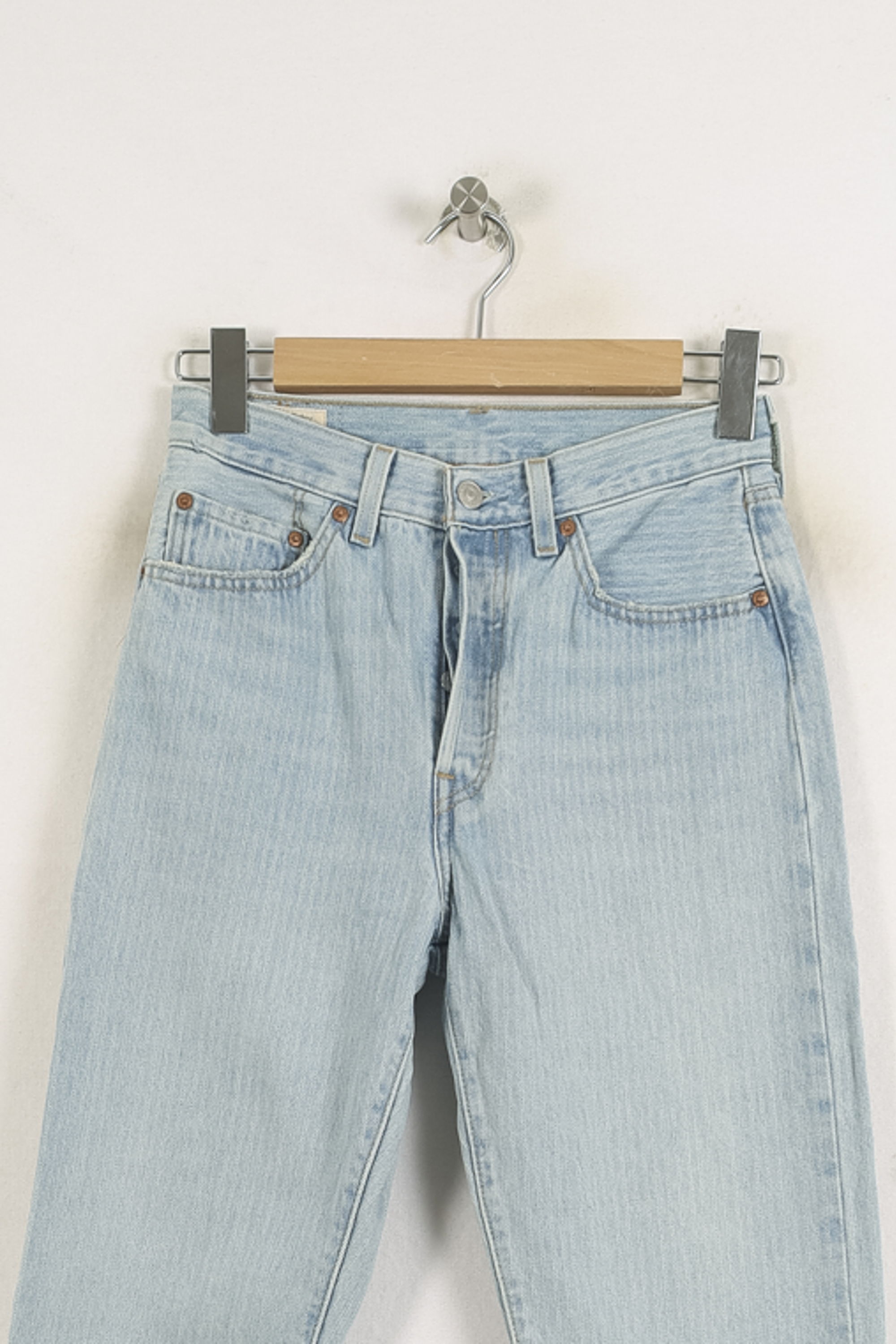 Cropped slim jeans with studs LEVI'S - Seconde main Blue
