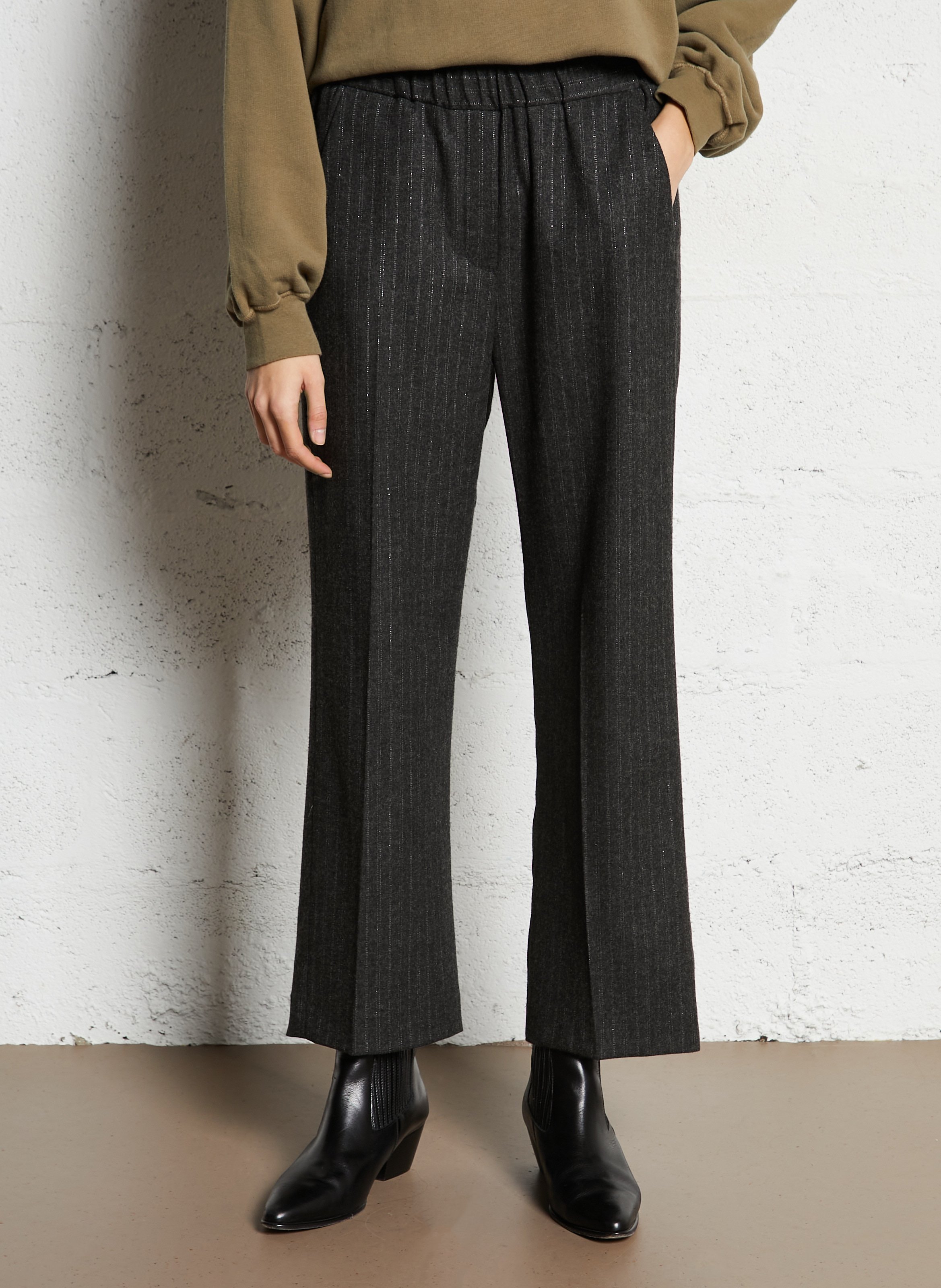 Pantalon large  DIEGA Argent