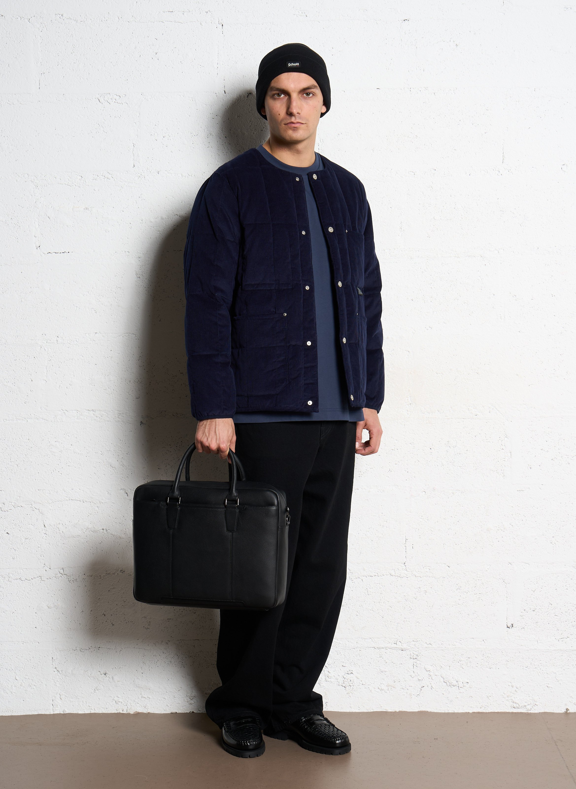 Leren aktetas LE TANNEUR Zwart