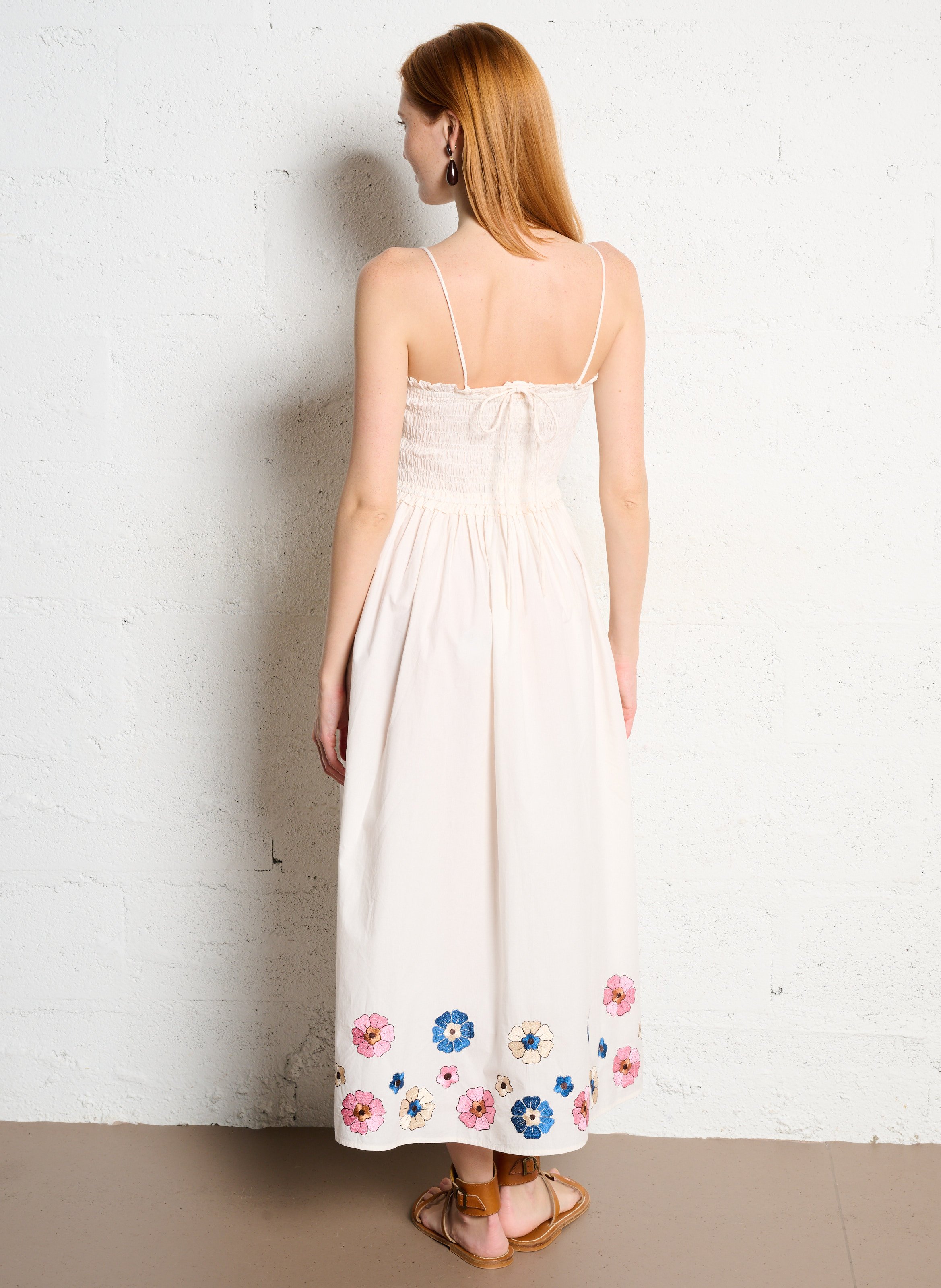 Robe longues bustier en coton ANTIK BATIK Blanc