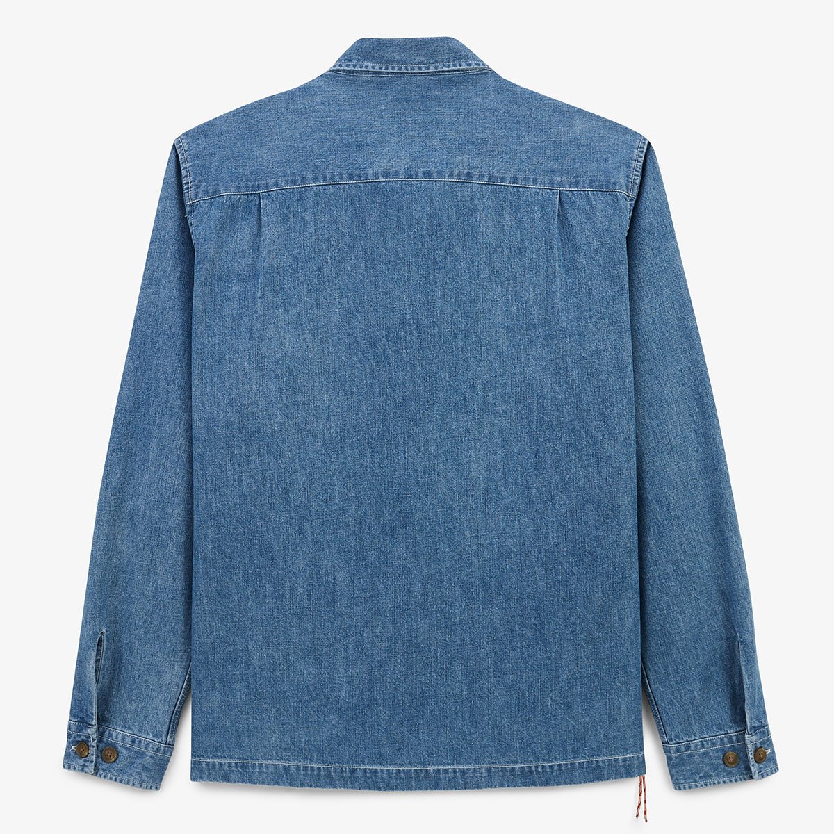 Zip-up cotton shirt jacket SERGE BLANCO Blue