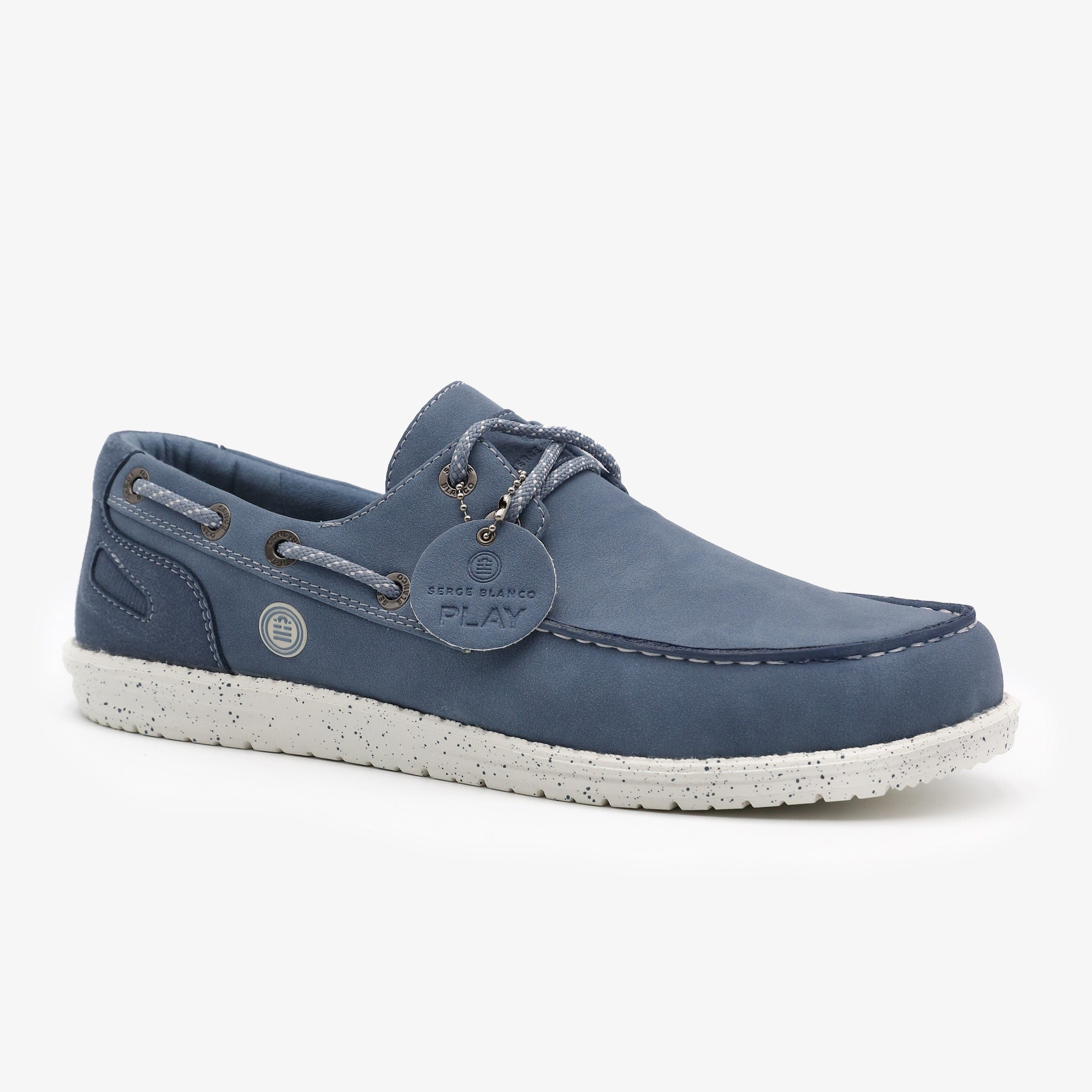 Nubuck deck shoes SERGE BLANCO Blue