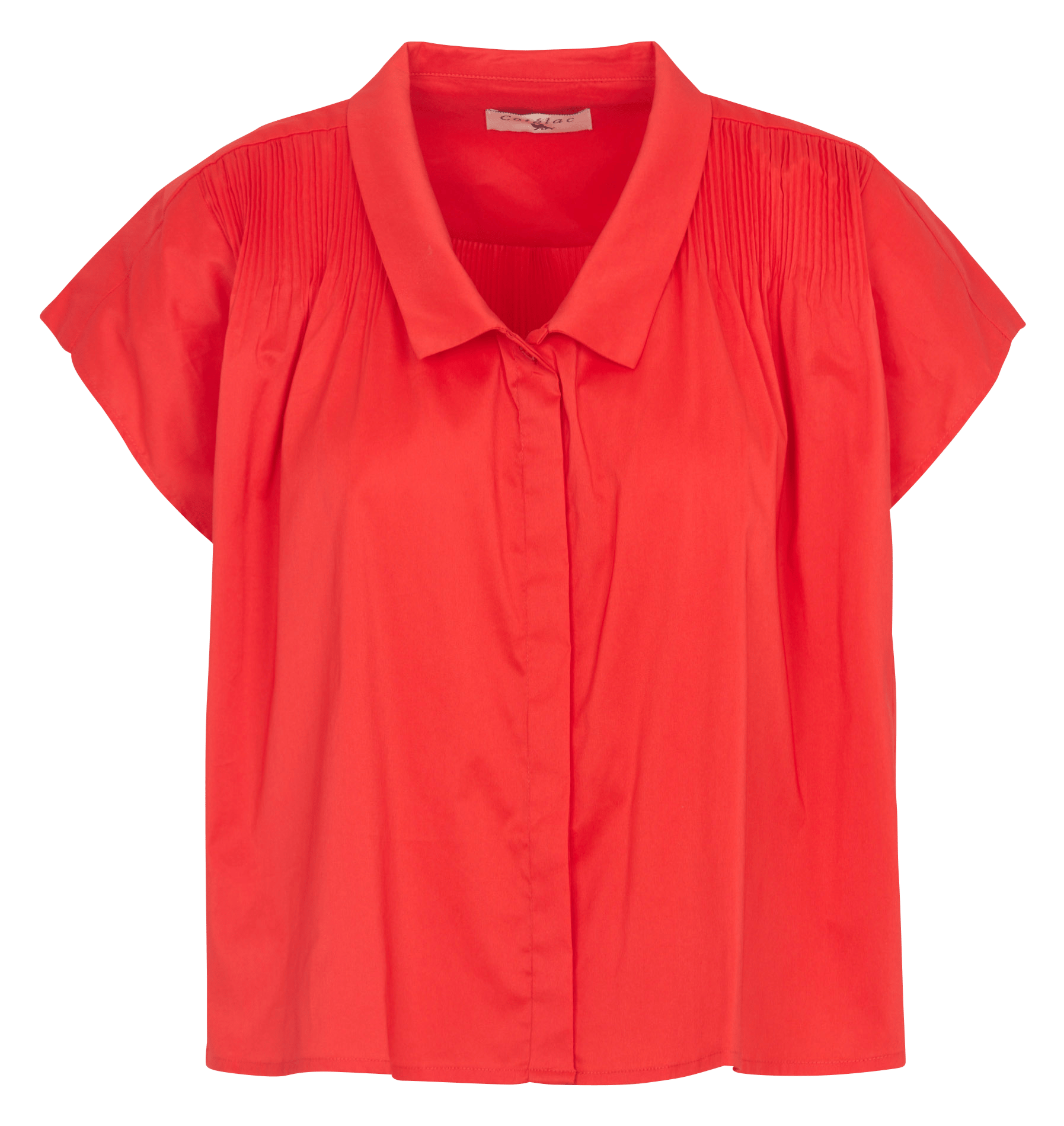 Classic shirt in blended cotton COTELAC Red