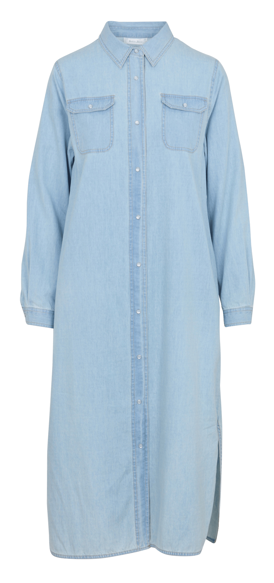 Robe midi col classique en jean BELLA JONES Bleu