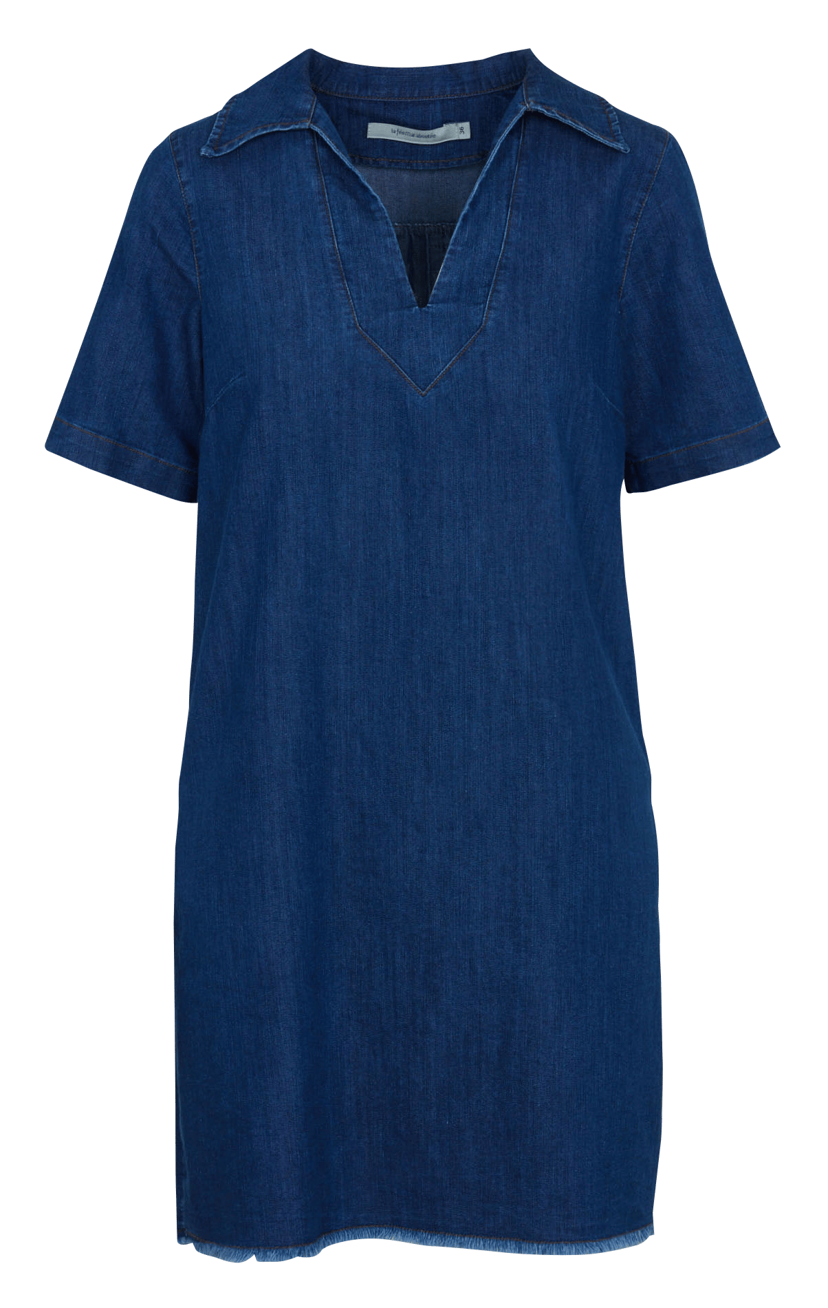 Robe courte en jean LA FEE MARABOUTEE Bleu