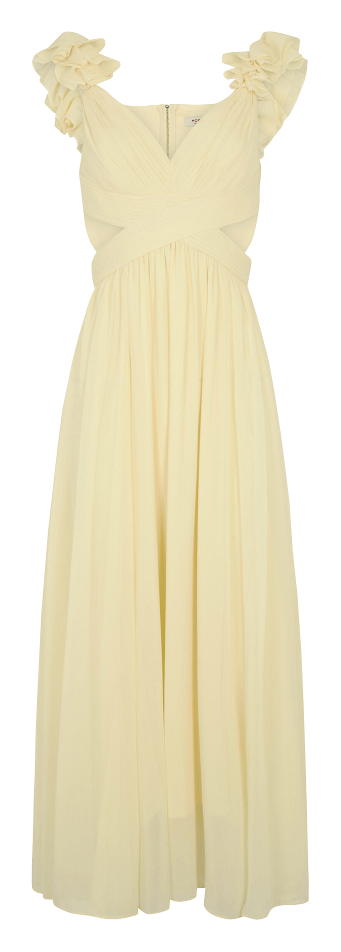 Robe longue col V  MORGAN Jaune
