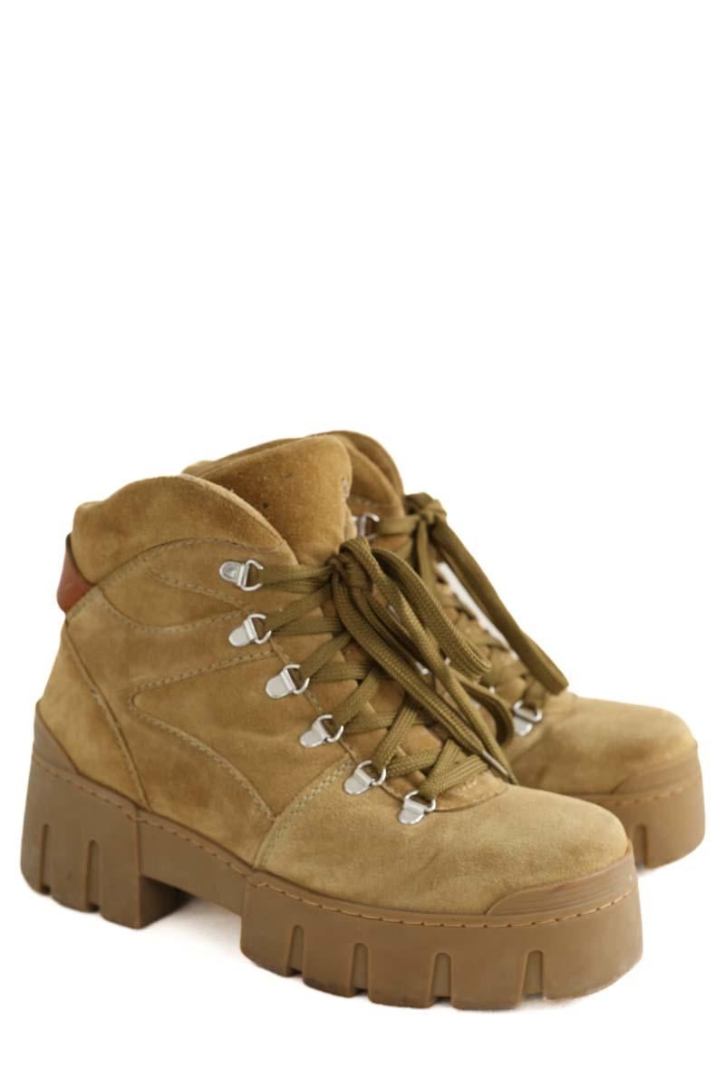 Lace-up ankle boots ISABEL MARANT - Seconde Main Khaki