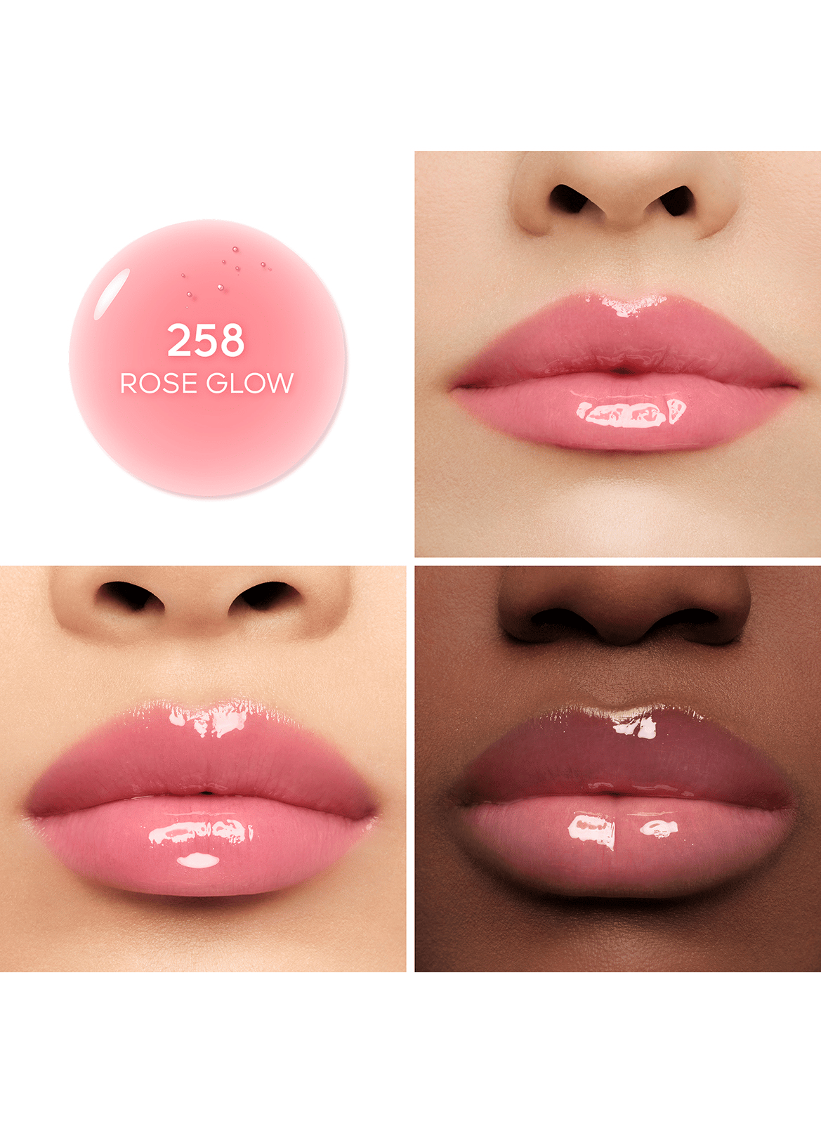 KISSKISS BEE GLOW OIL - Huile à lèvres teintée GUERLAIN 258 rose glow