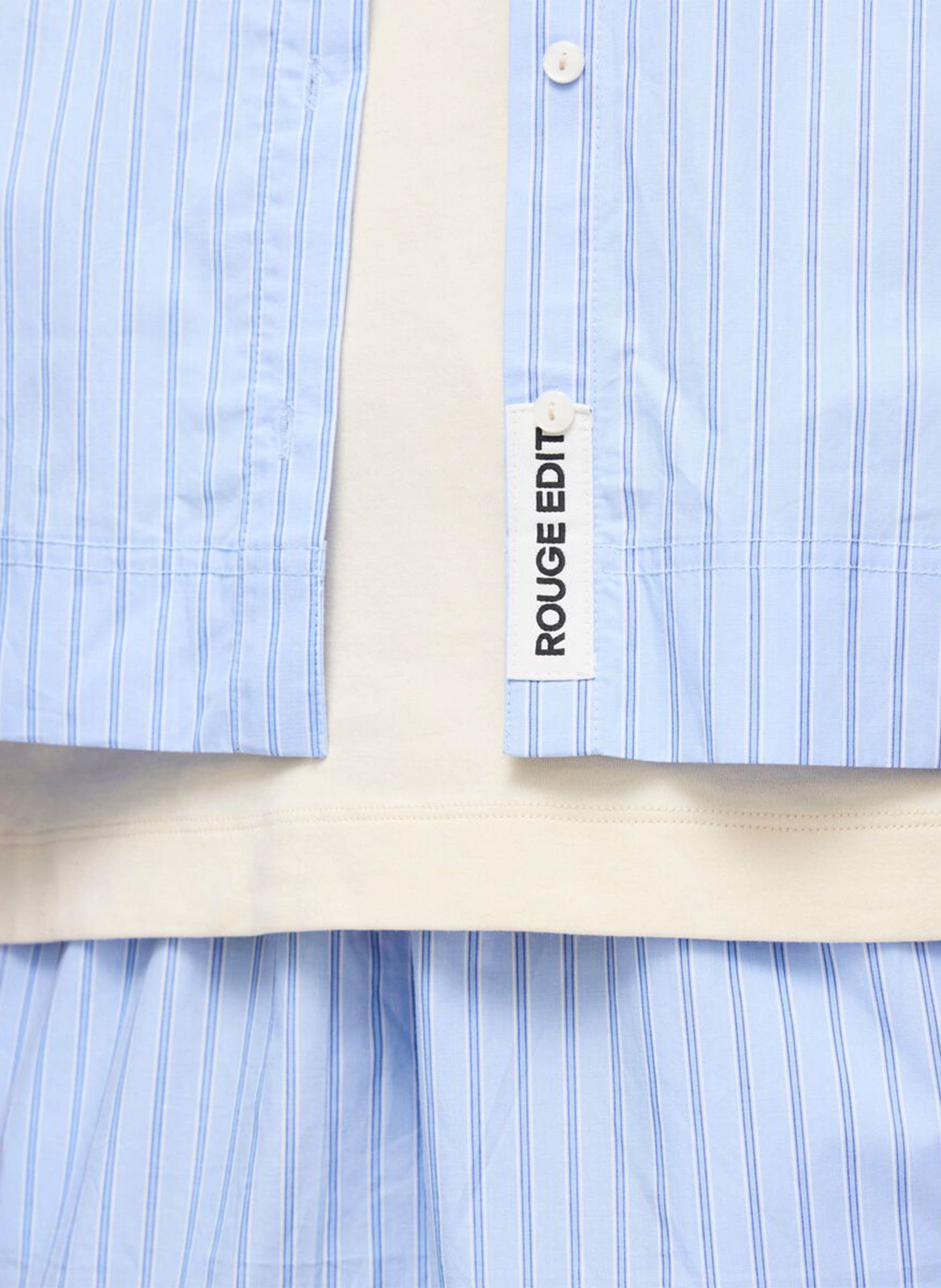 Chemise oversize en coton ROUGE EDIT Bleu