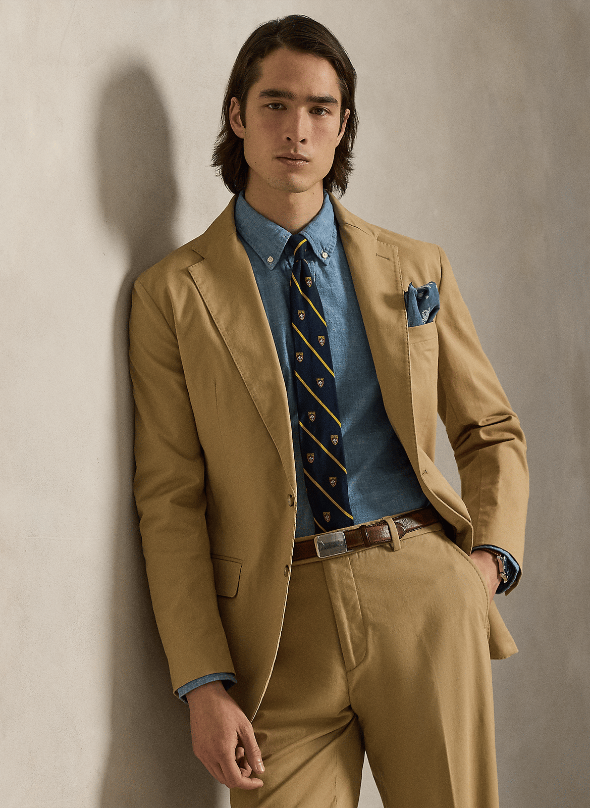 Regular-fit cotton shirt with button-down collar POLO RALPH LAUREN Blue