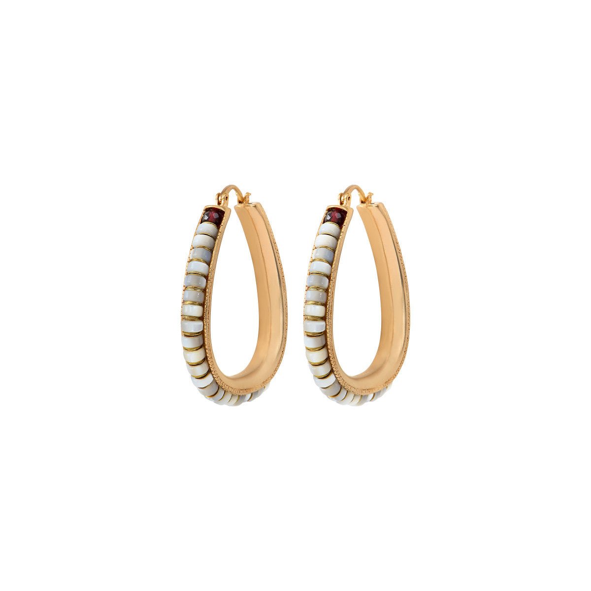 Hoop earrings SATELLITE PARIS White