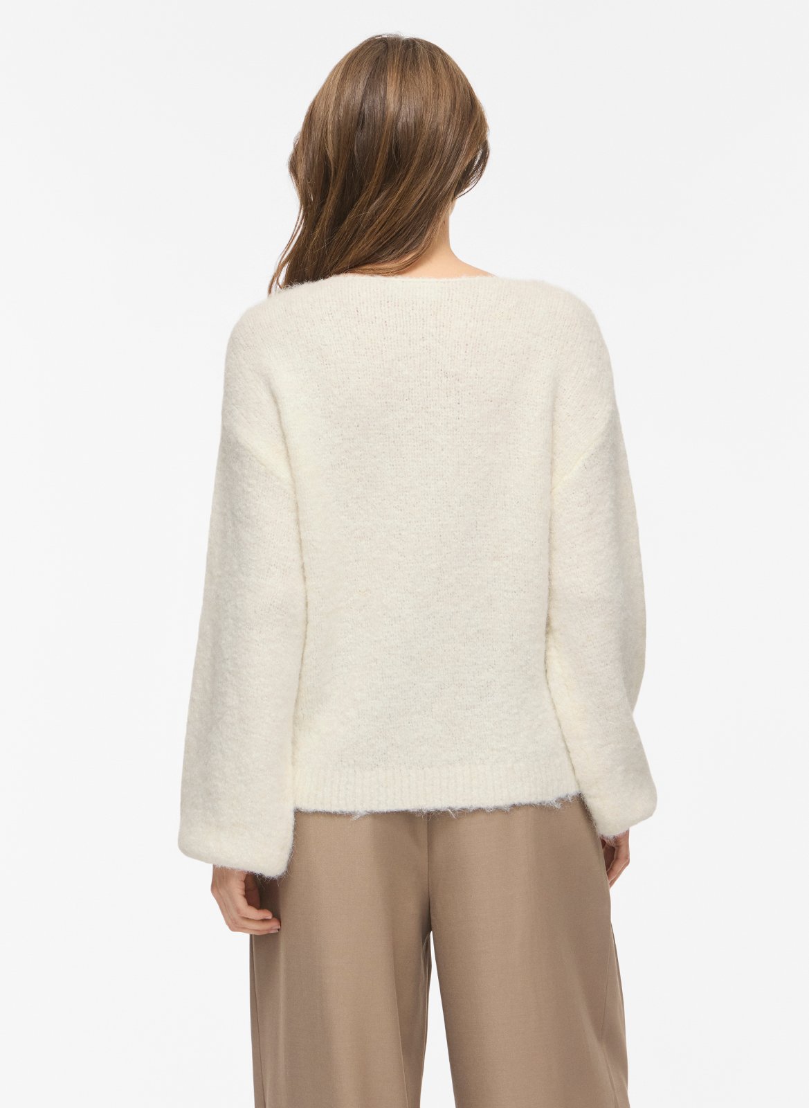 Round-neck sweater VILA Beige