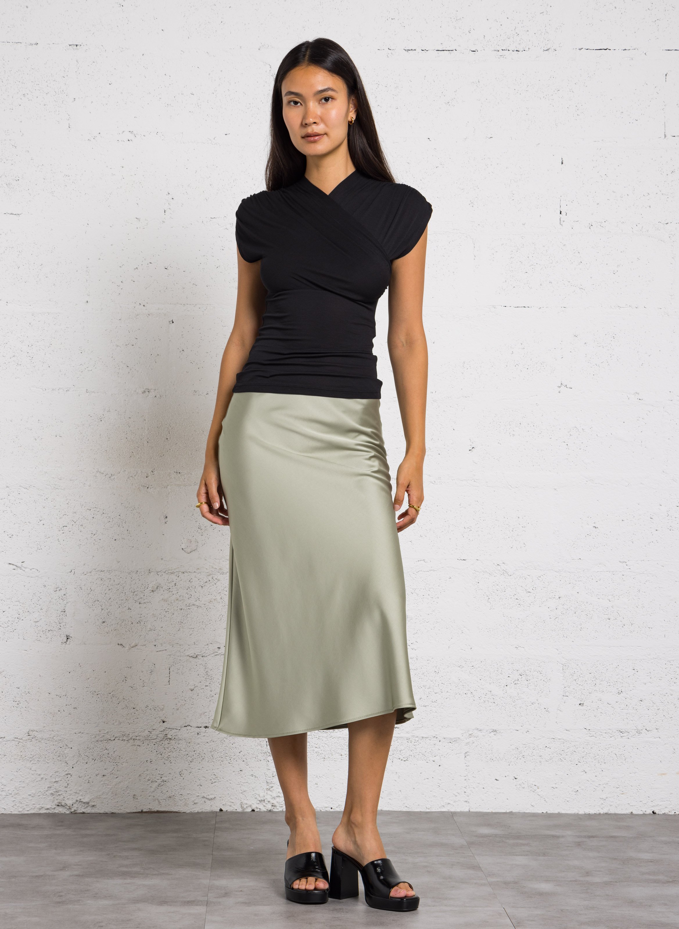 Jupe midi fluide | Vert IMPERIAL Femme