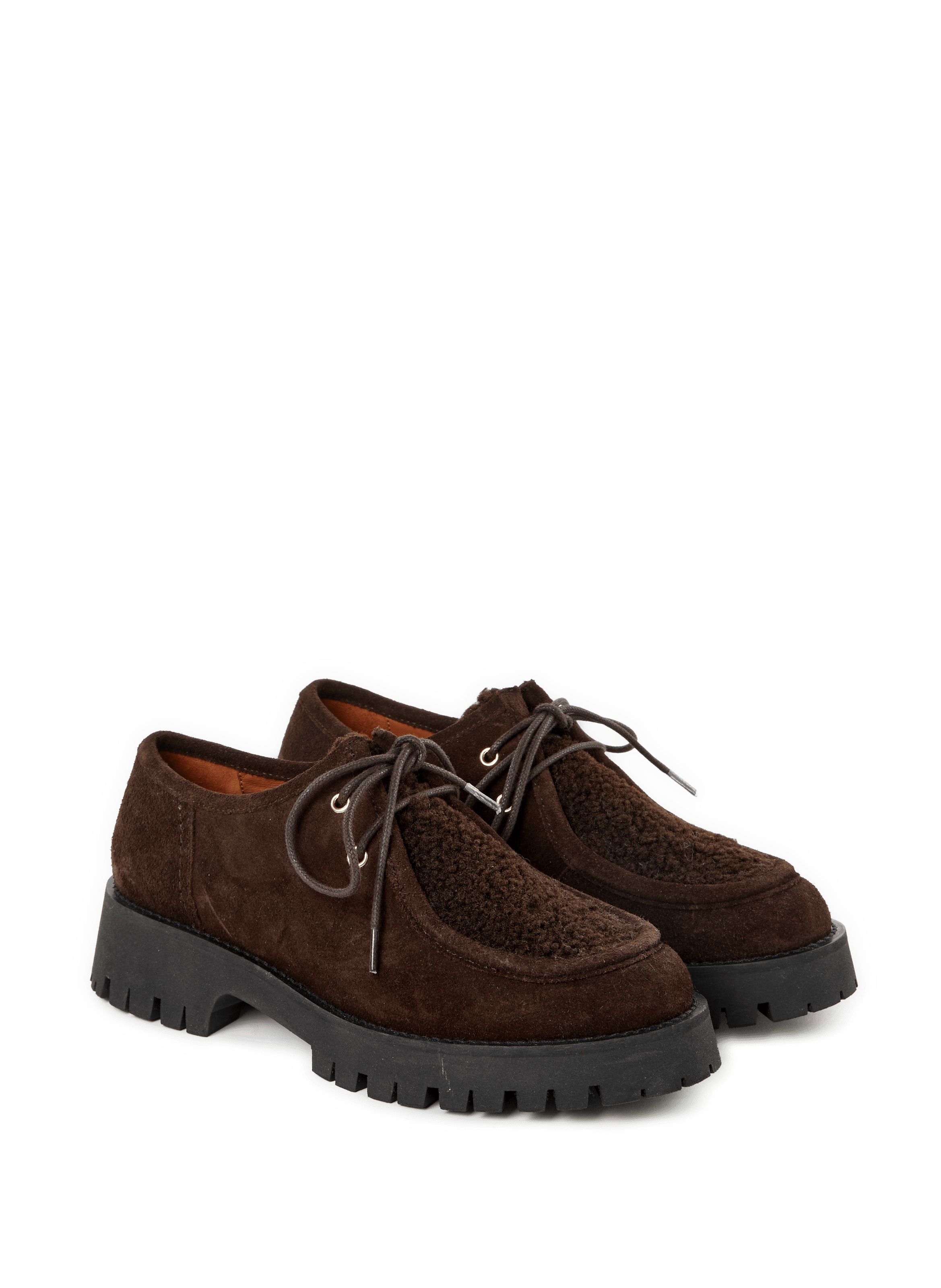 Textured leather Bella Derbies SAISON 1865 Brown