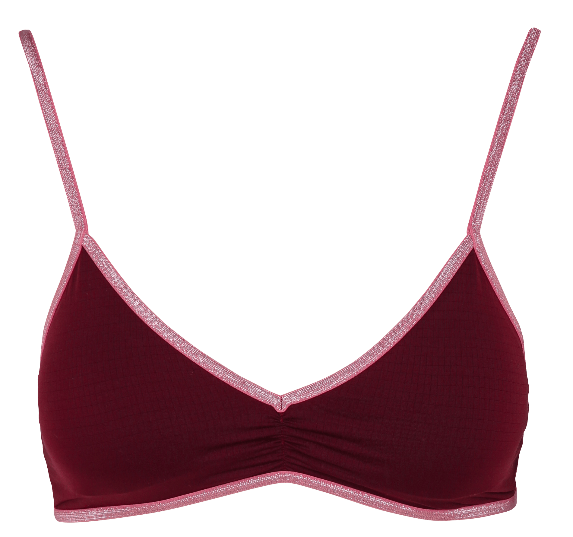 Brassière triangle en velours LA NOUVELLE Rouge