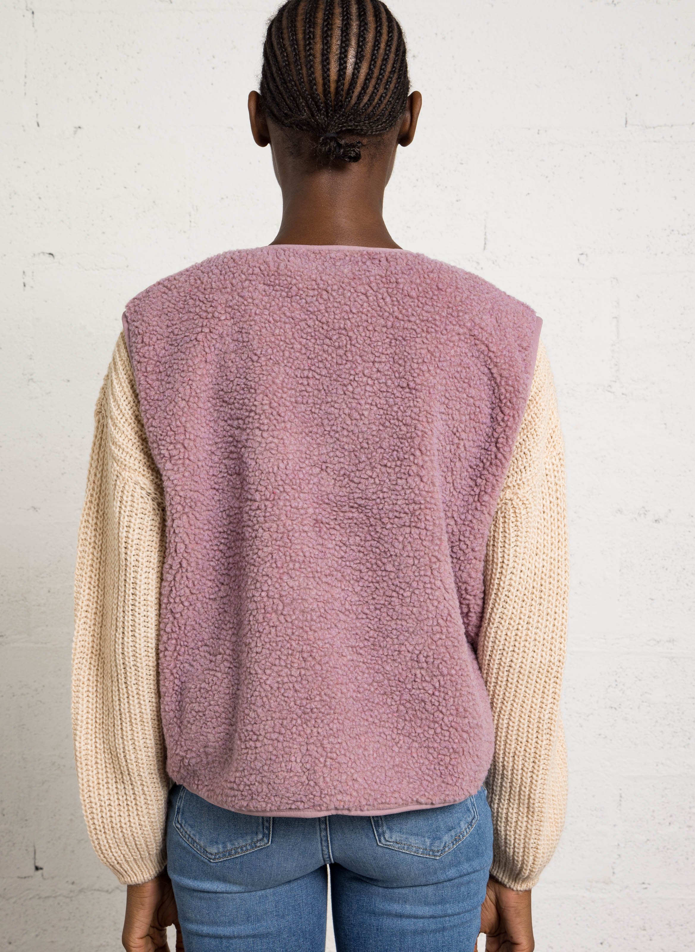 Weste aus Sweatstoff mit Rundhalskragen AMERICAN VINTAGE Rosa