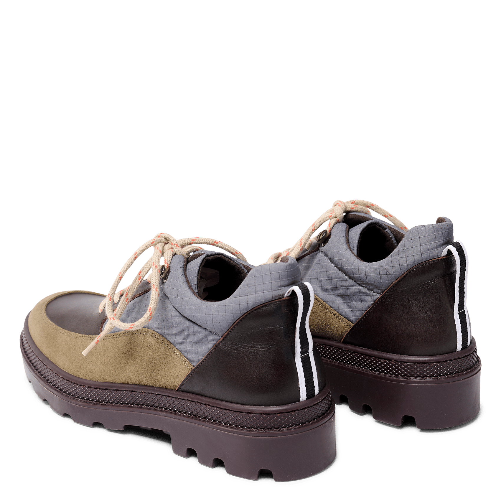 Lace-up leather ankle boots NAGUISA Brown