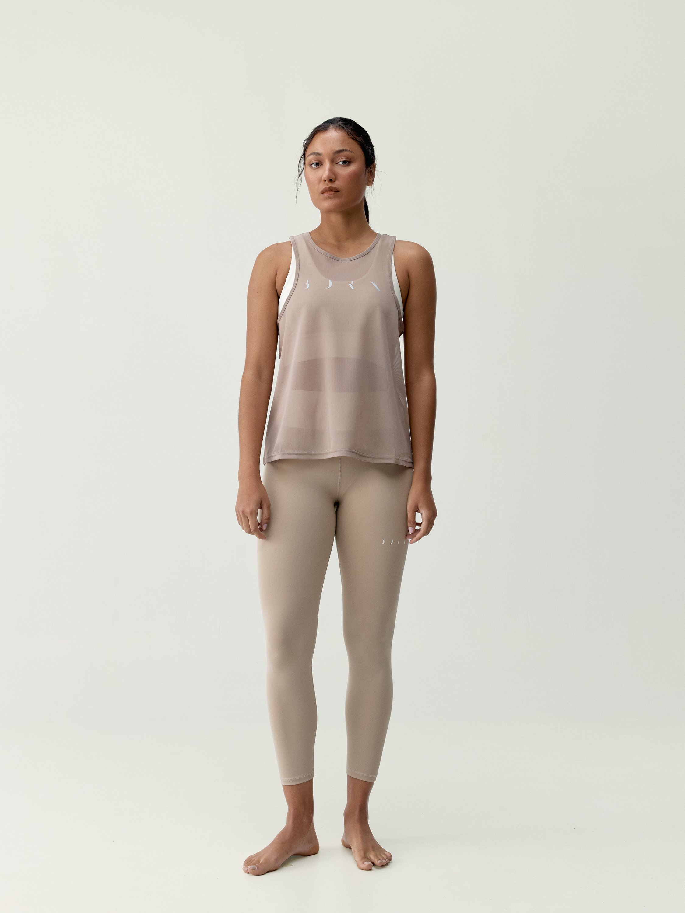 Transparent tank top BORN Beige