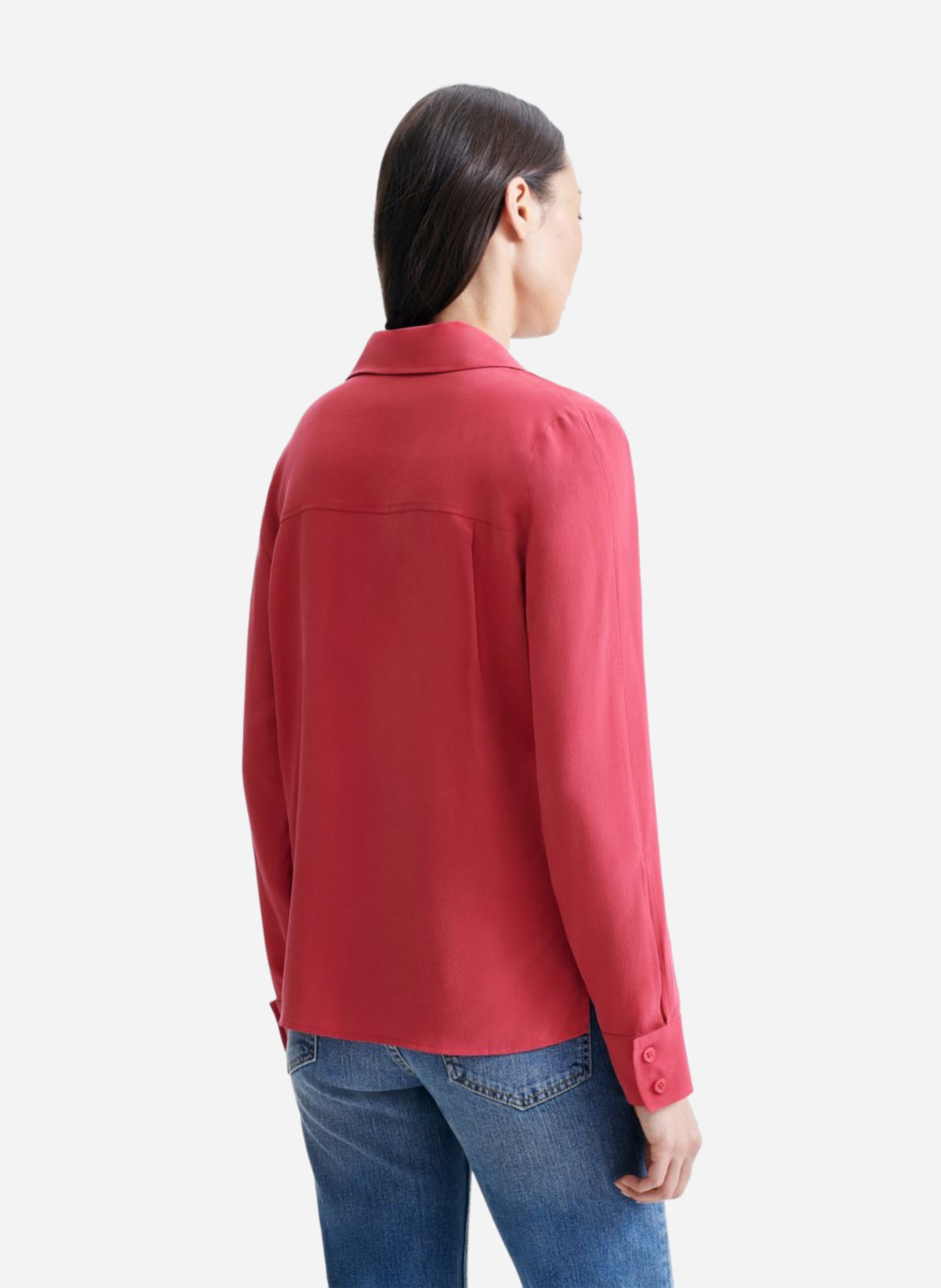 Blouse met polokraag van zijde VANESSA BRUNO Roze