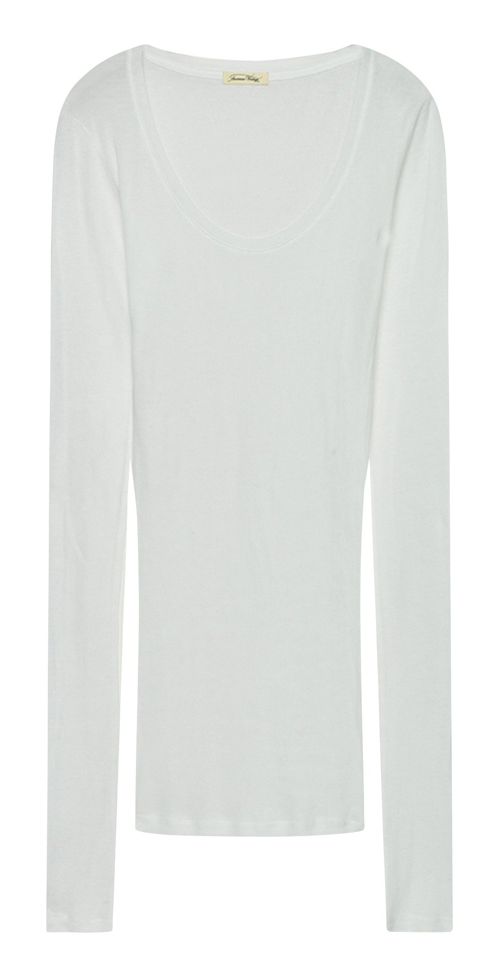 Tee-shirt moulant à col rond en coton AMERICAN VINTAGE