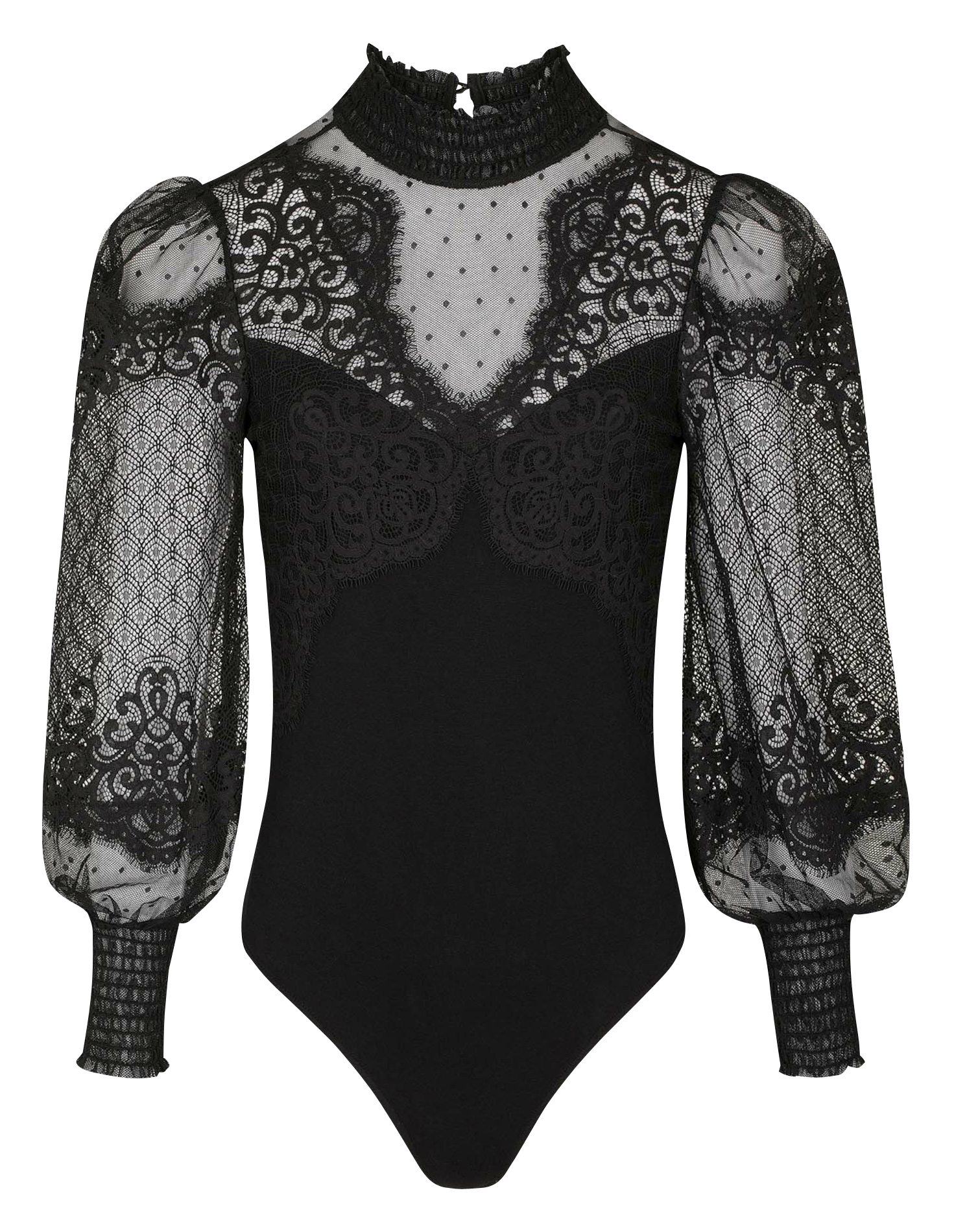 Body col montant bi-matière MORGAN Noir