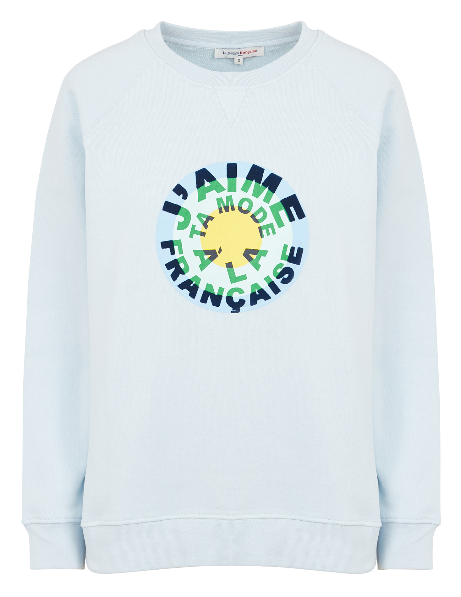 Katoenen sweater met ronde hals en zeefdruk LA PETITE FRANCAISE Blauw