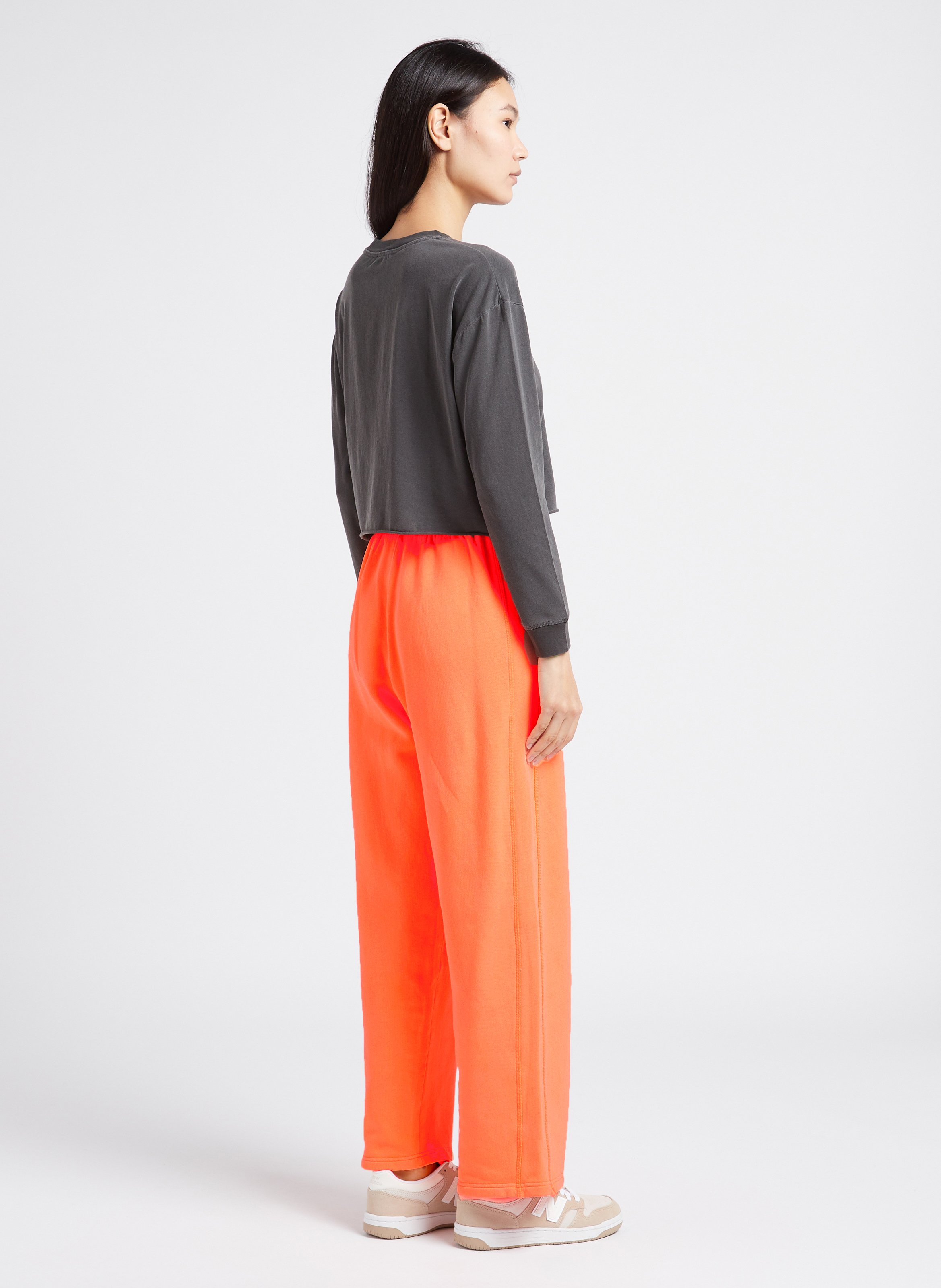 Kort T-shirt met zeefdruk | katoenblend Zwart