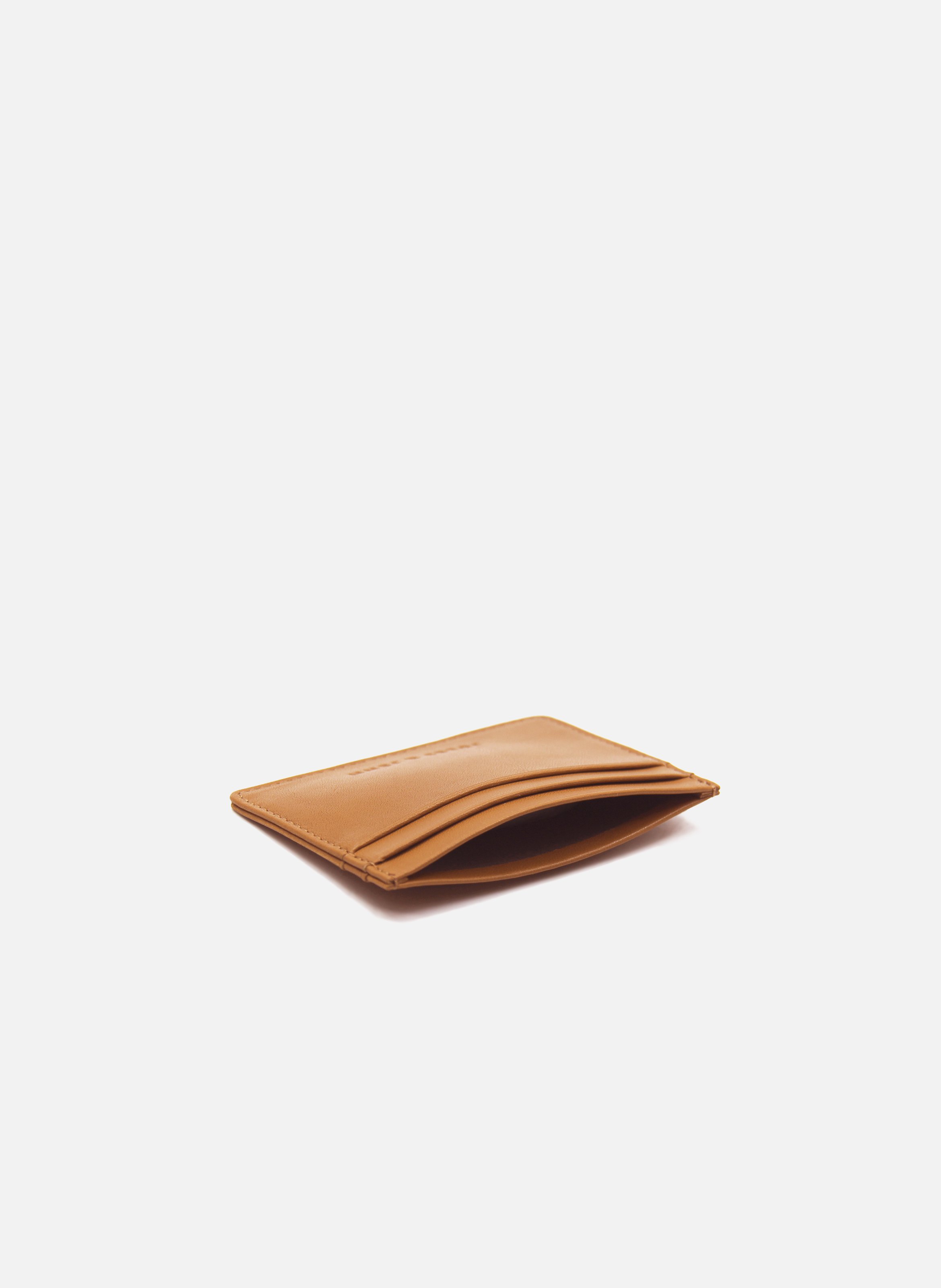 Leather card-holder JULES & JENN Brown