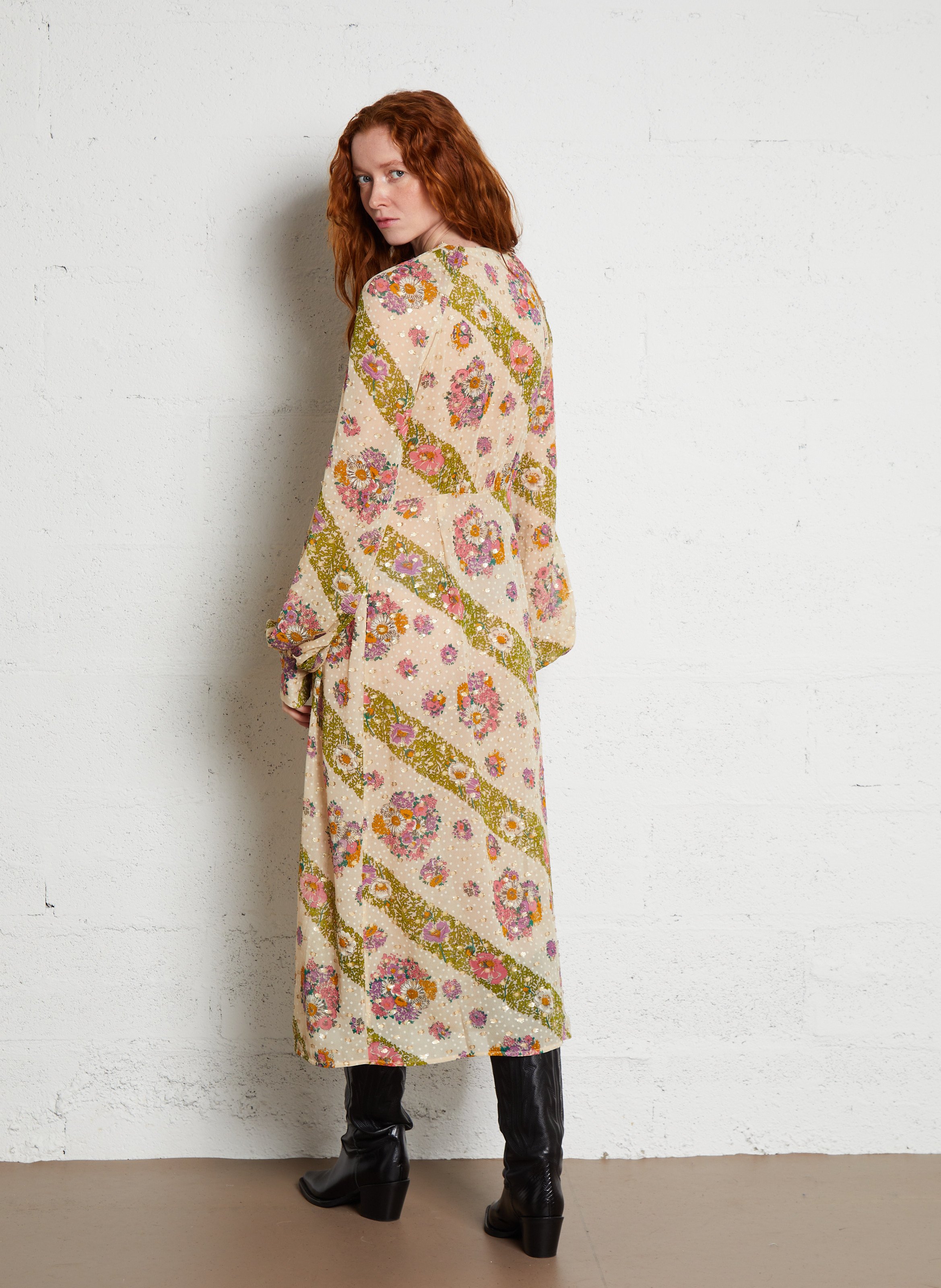 Robe longue imprimé en coton ANTIK BATIK Multicolore