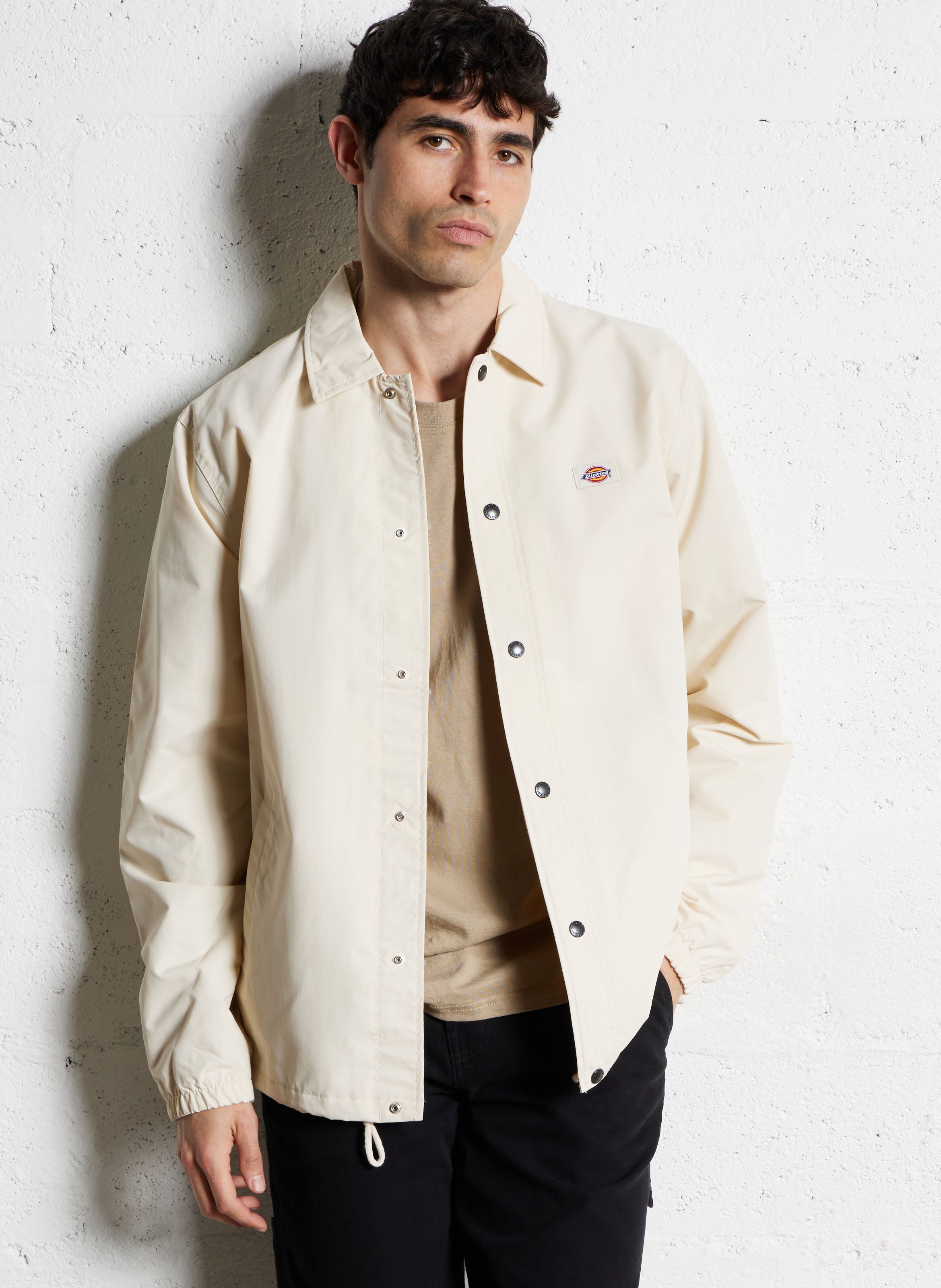 Straight buttoned jacket with long sleeves DICKIES White