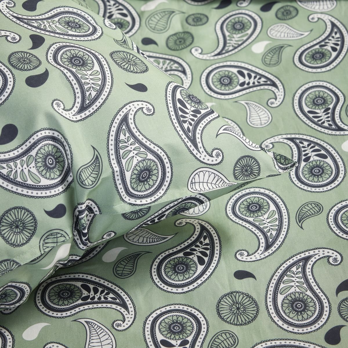 Printed cotton bed set TODAY LINGE DE MAISON Green