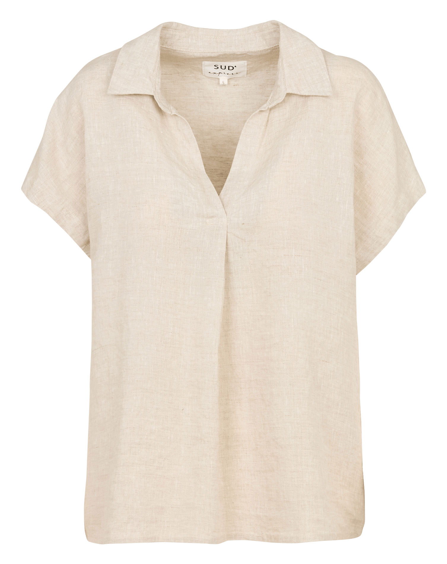 Wijde, linnen top SUD EXPRESS Beige