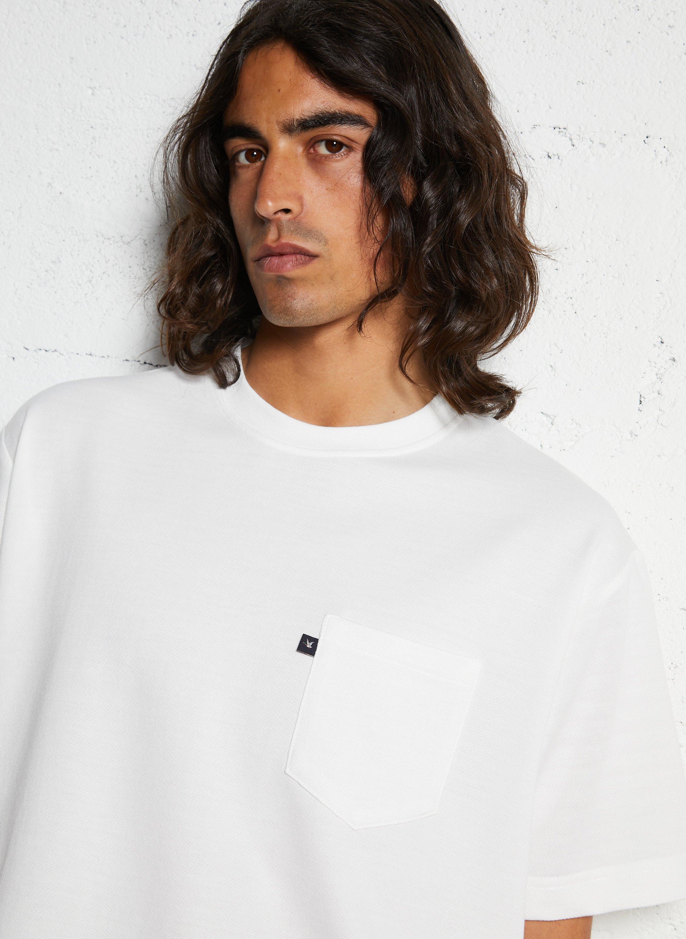 Tee-shirt droit uni à poche poitrine CHEVIGNON Blanc