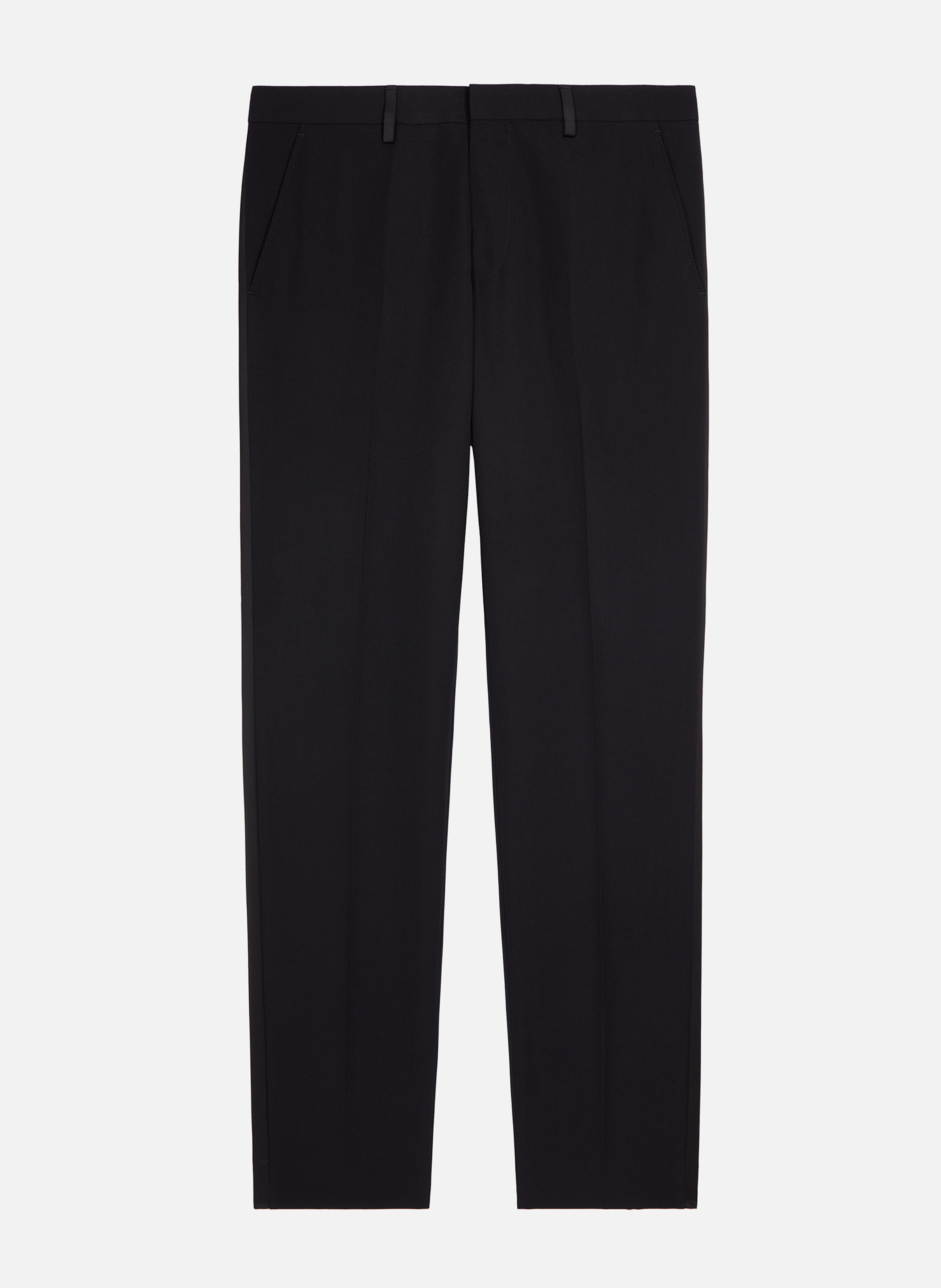 Straight-cut smoking pants with satin details THE KOOPLES Black