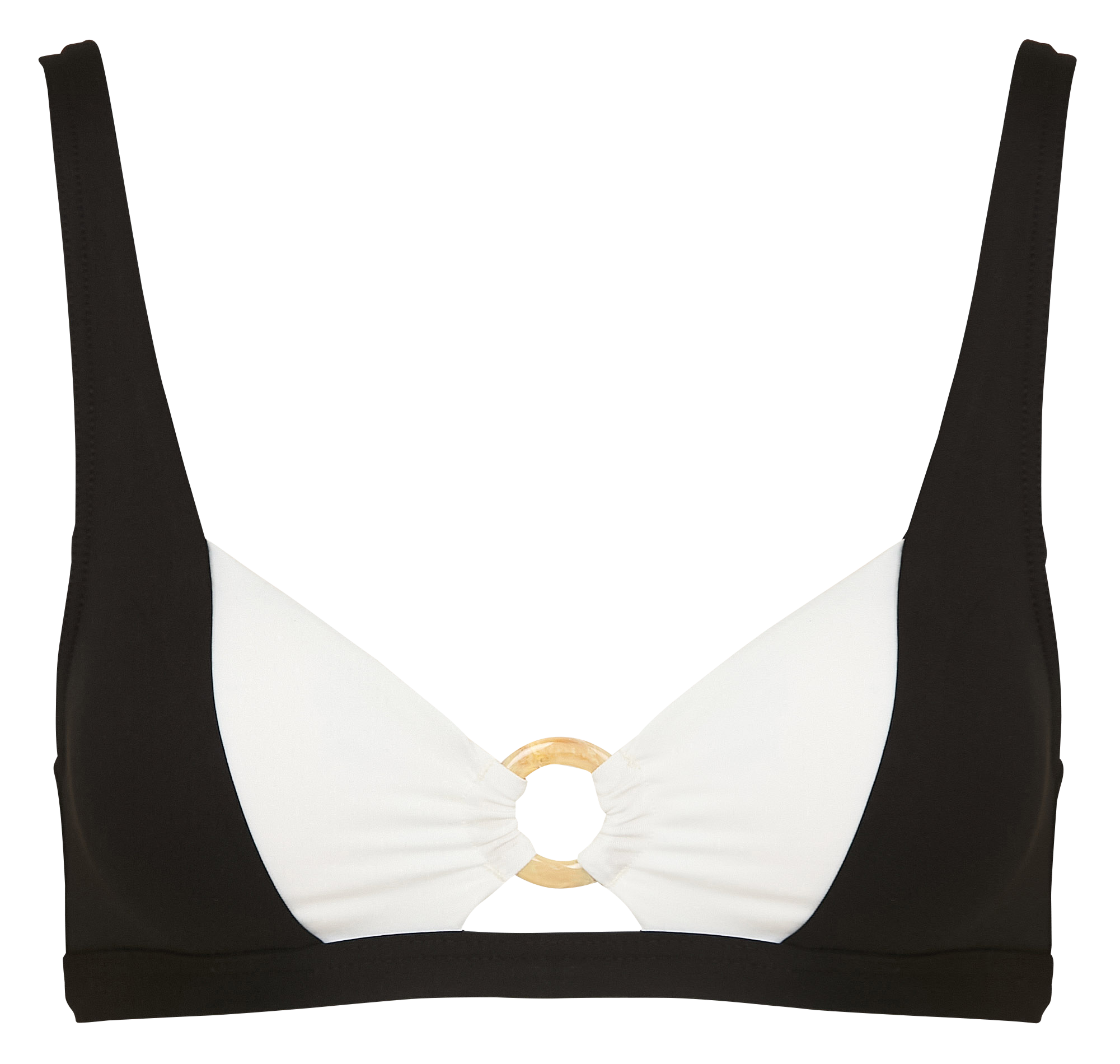 Haut de maillot de bain bicolore LIVIA Noir