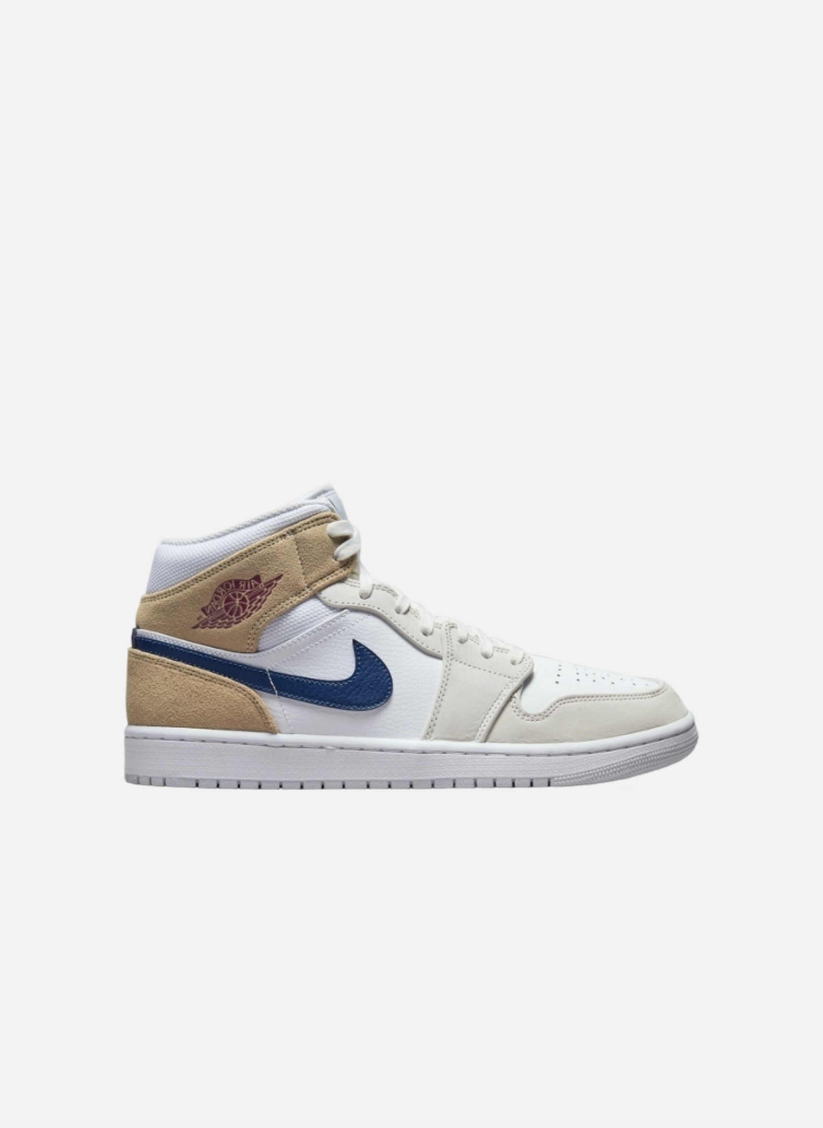 Air jordan 1 mid tan suede Jordan White
