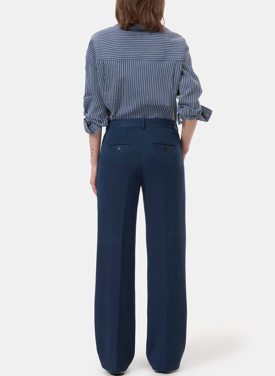 Cotton-blend chinos CLOSED Blue