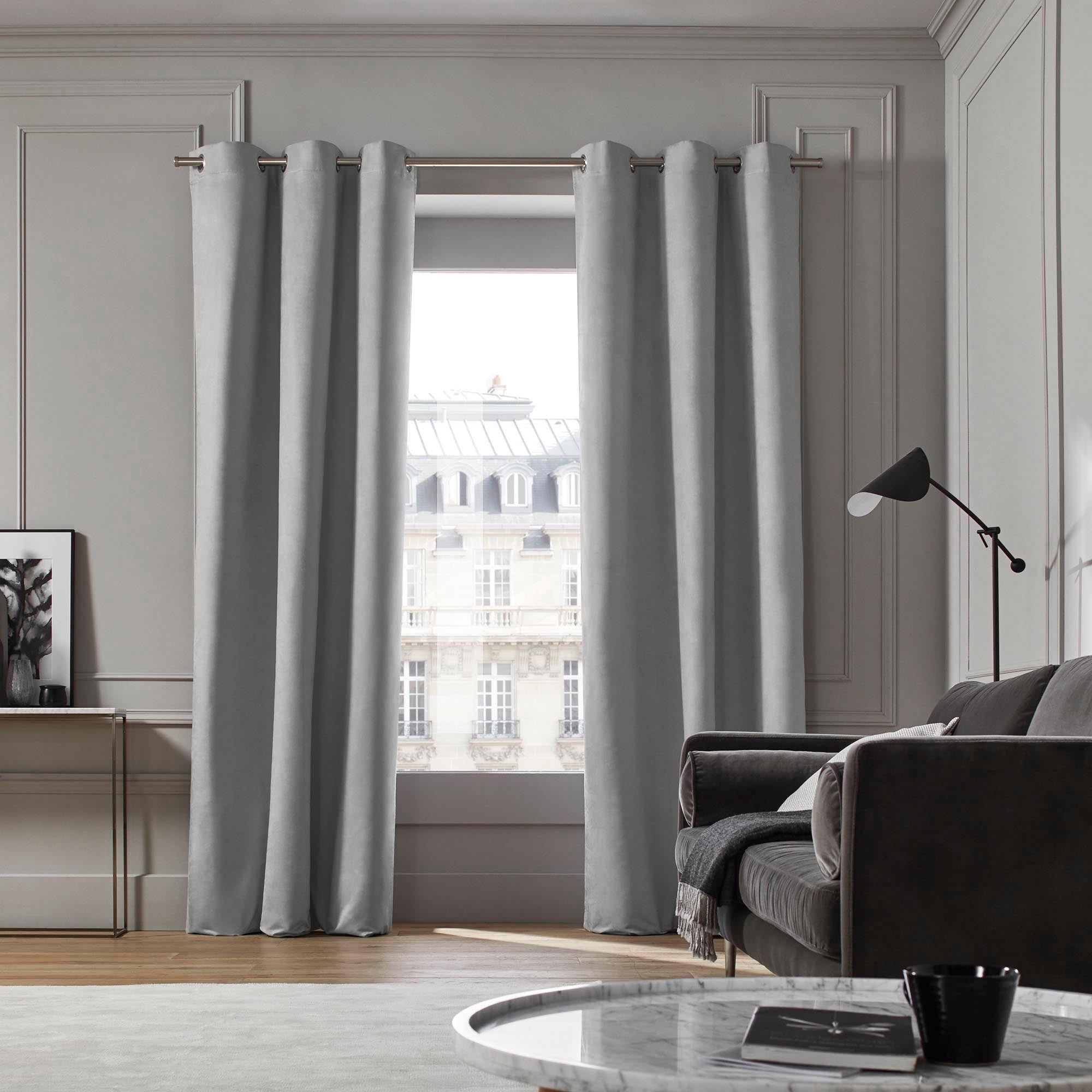 Curtain with eyelets MADURA Grey
