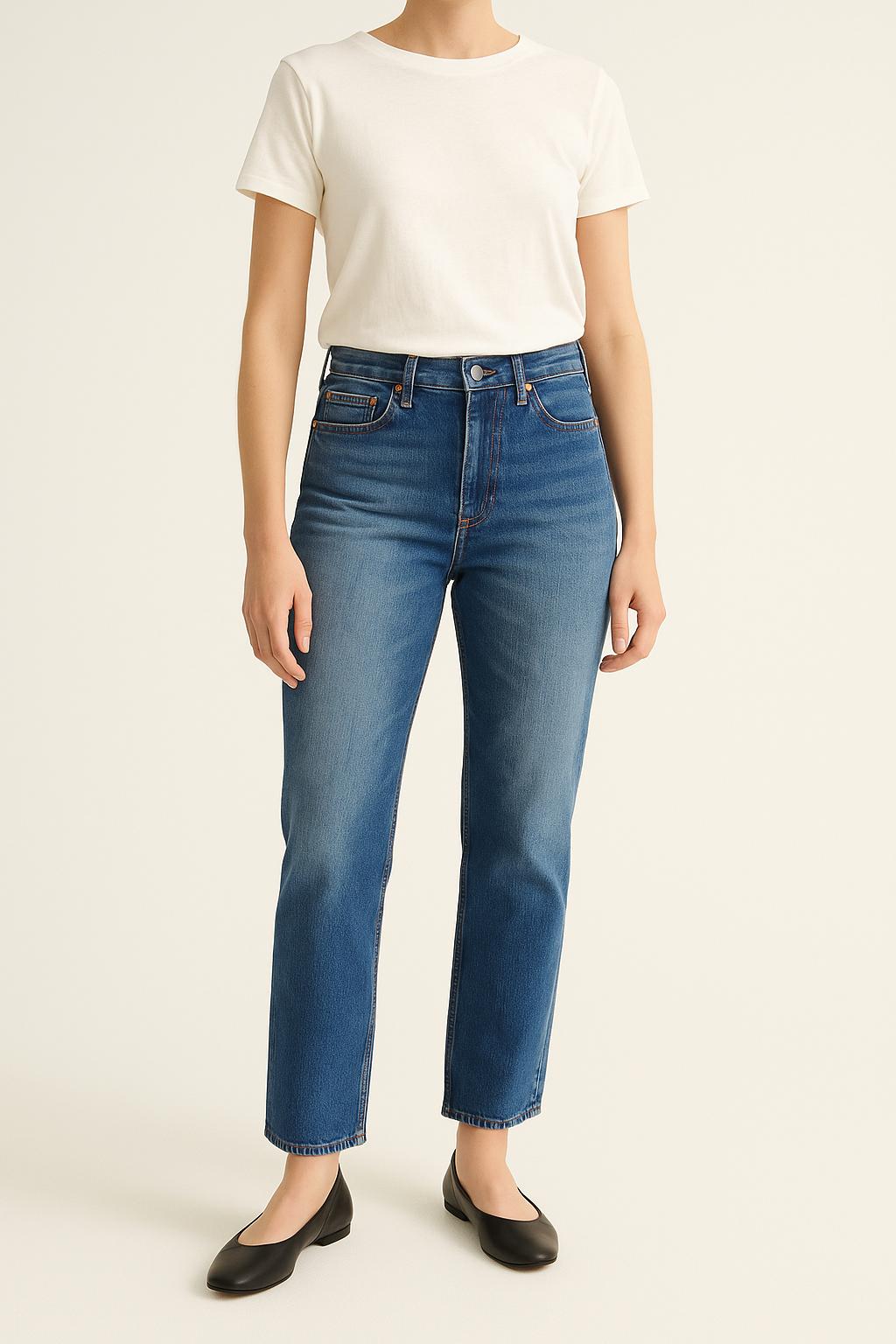 Cropped slim jeans with studs LEVI'S - Seconde main Blue